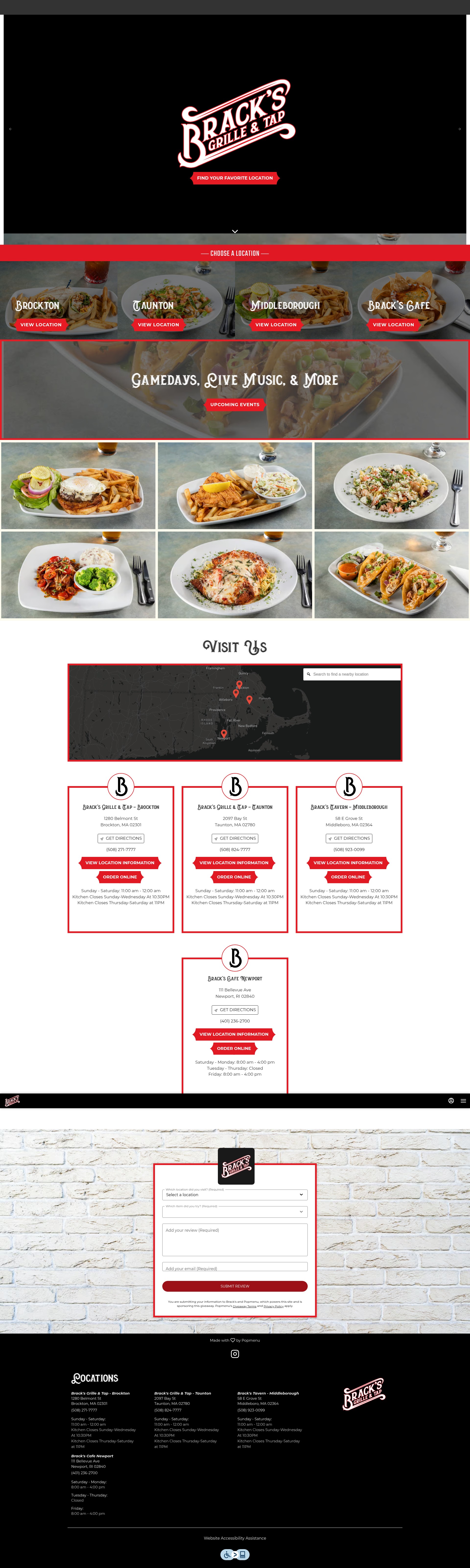 Screenshot of bracksgrilleandtap.com