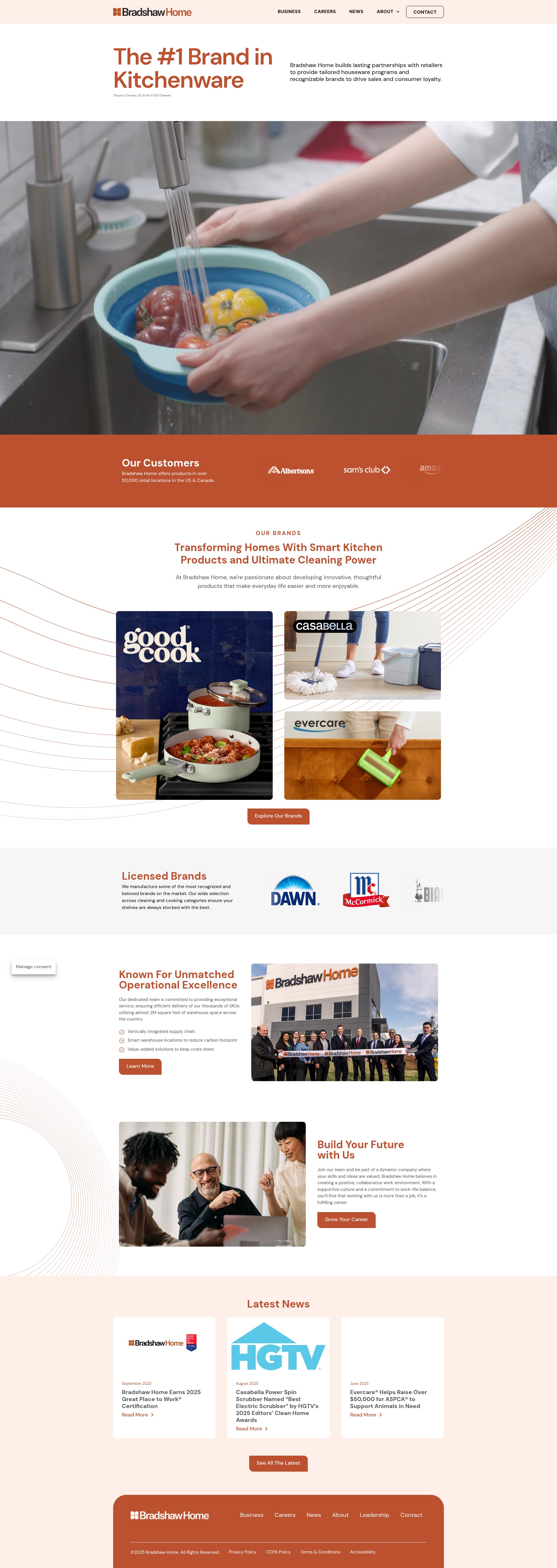 Screenshot of bradshawhome.com
