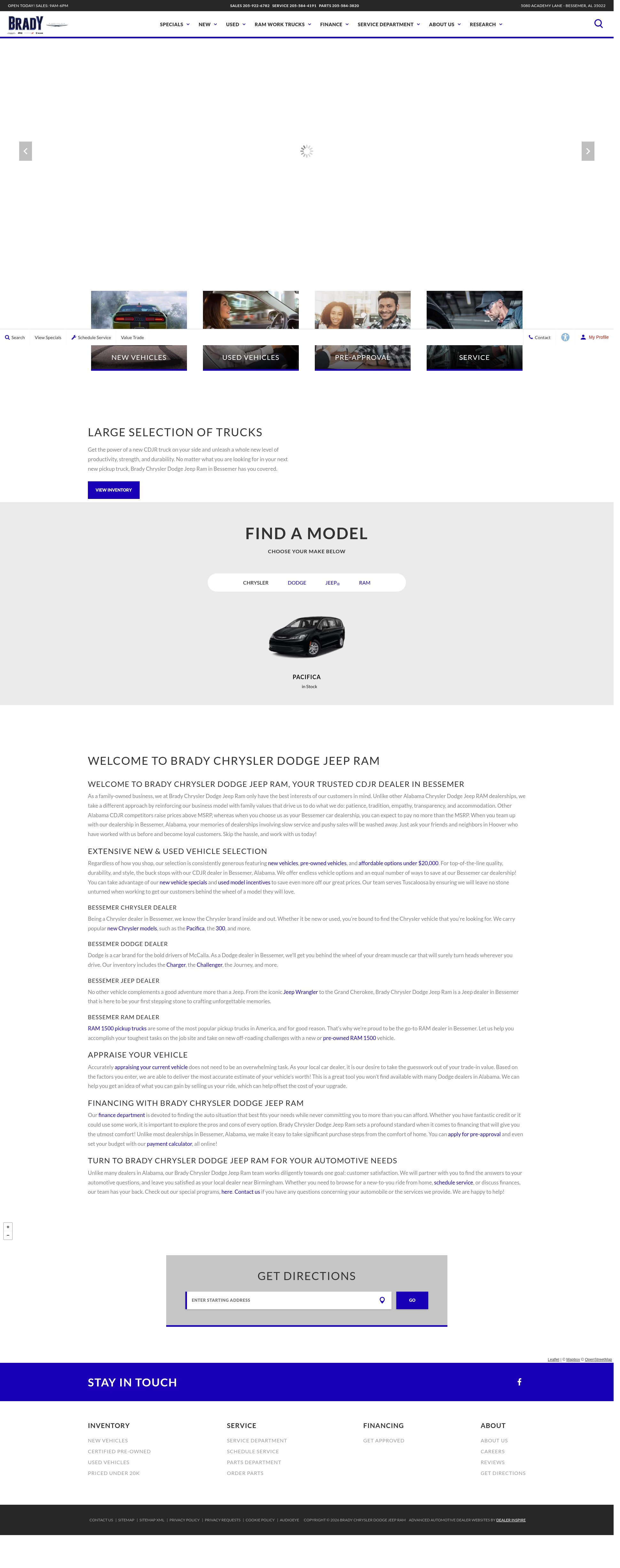 Screenshot of bradycdjr.com