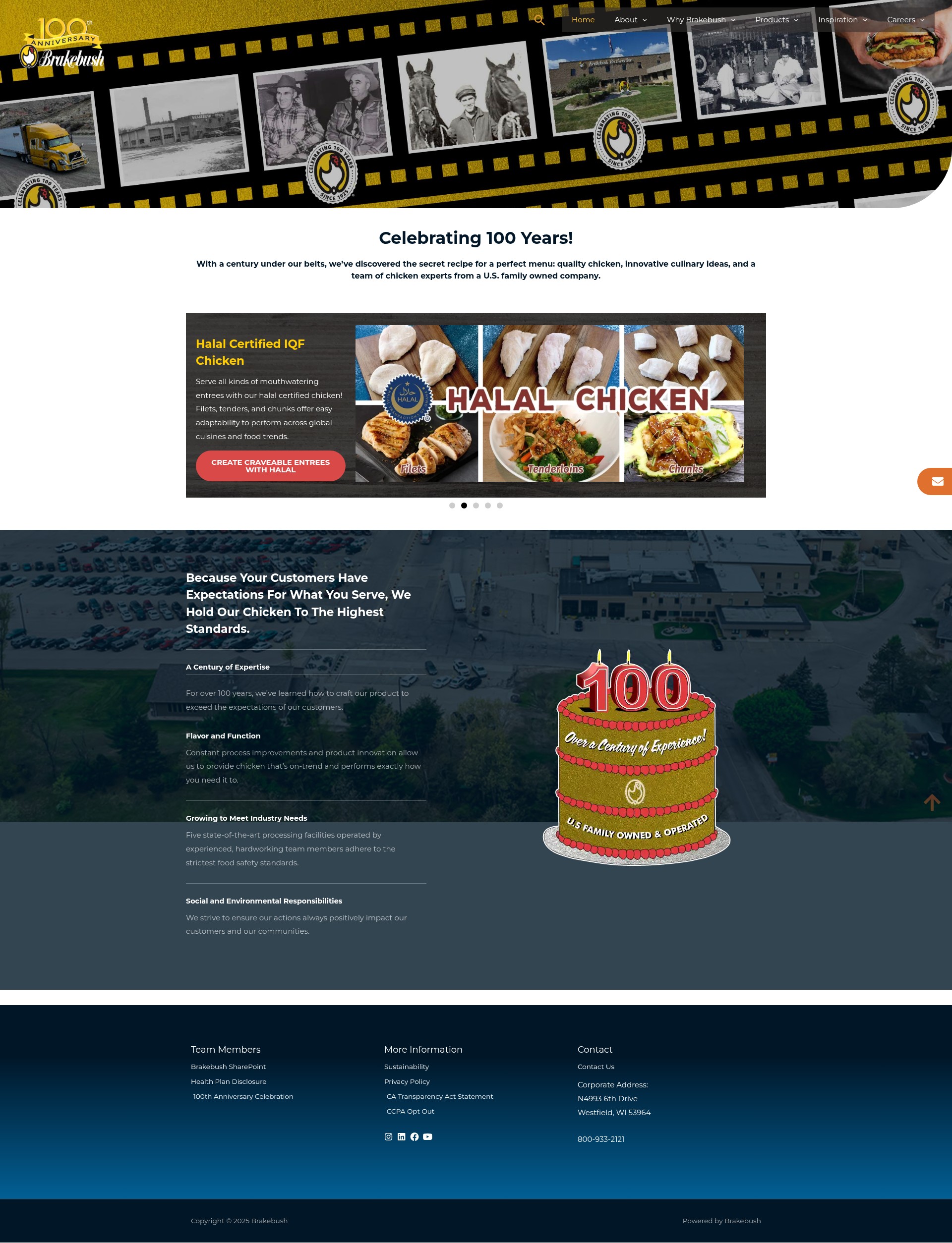 Screenshot of brakebush.com