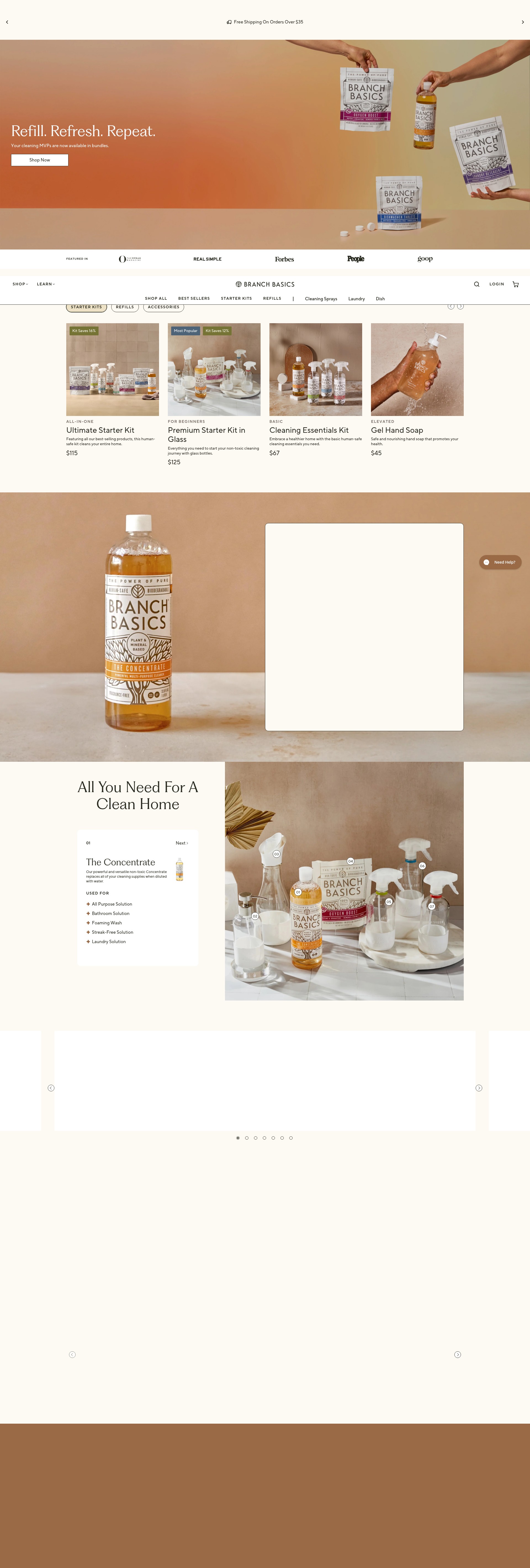 Screenshot of branchbasics.com