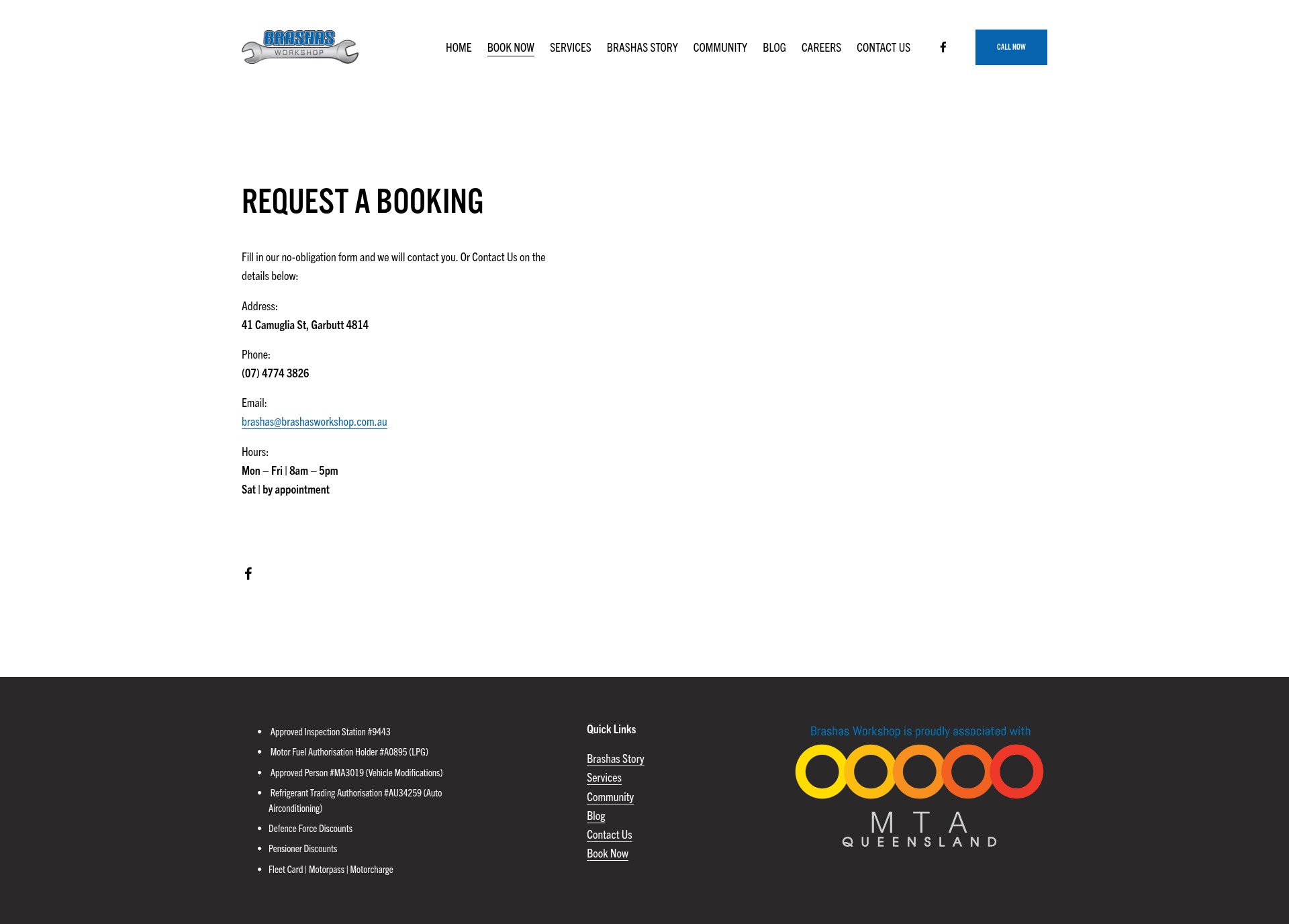 Screenshot of brashasworkshop.com.au