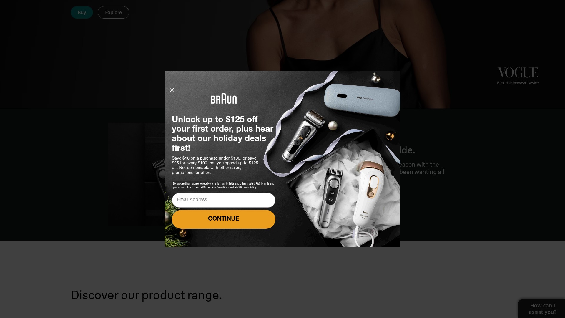 Screenshot of braun.com