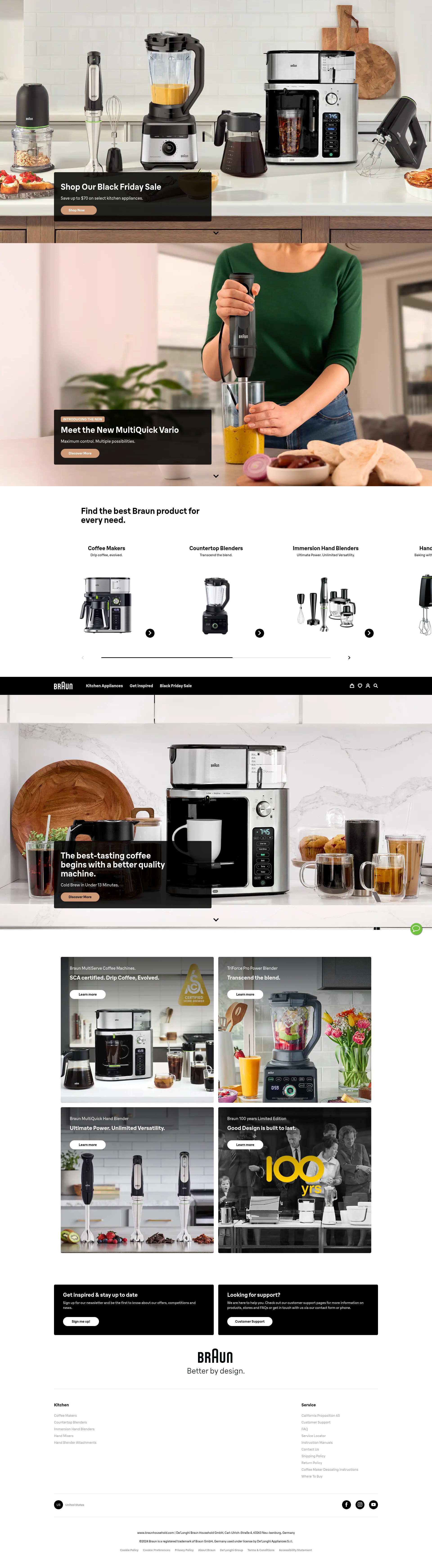 Screenshot of braunhousehold.com