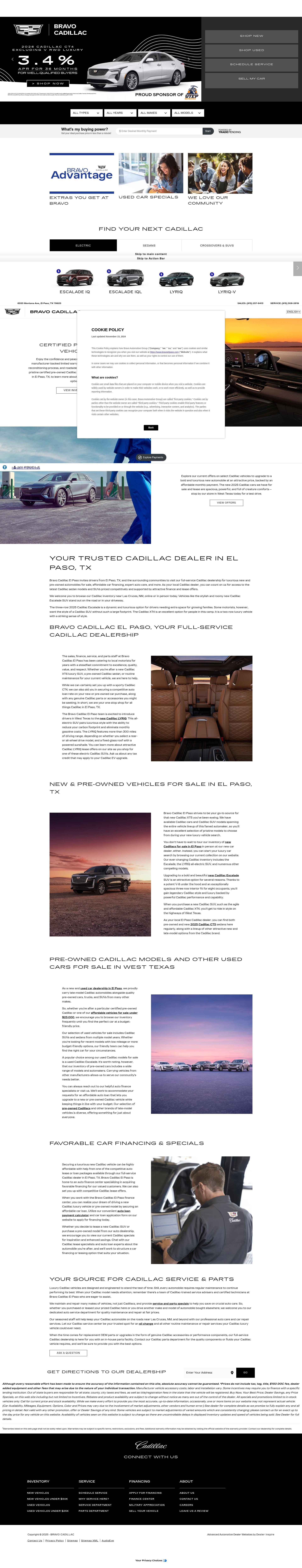 Screenshot of bravoelpaso.com