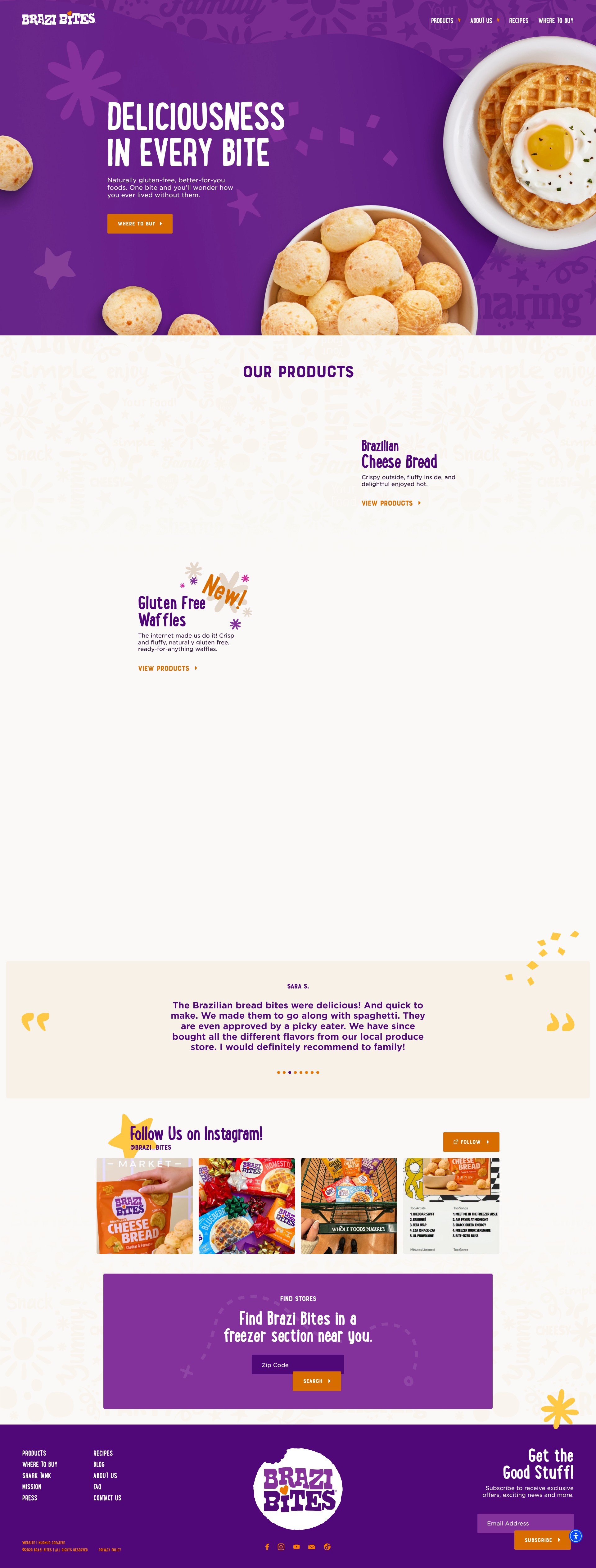 Screenshot of brazibites.com