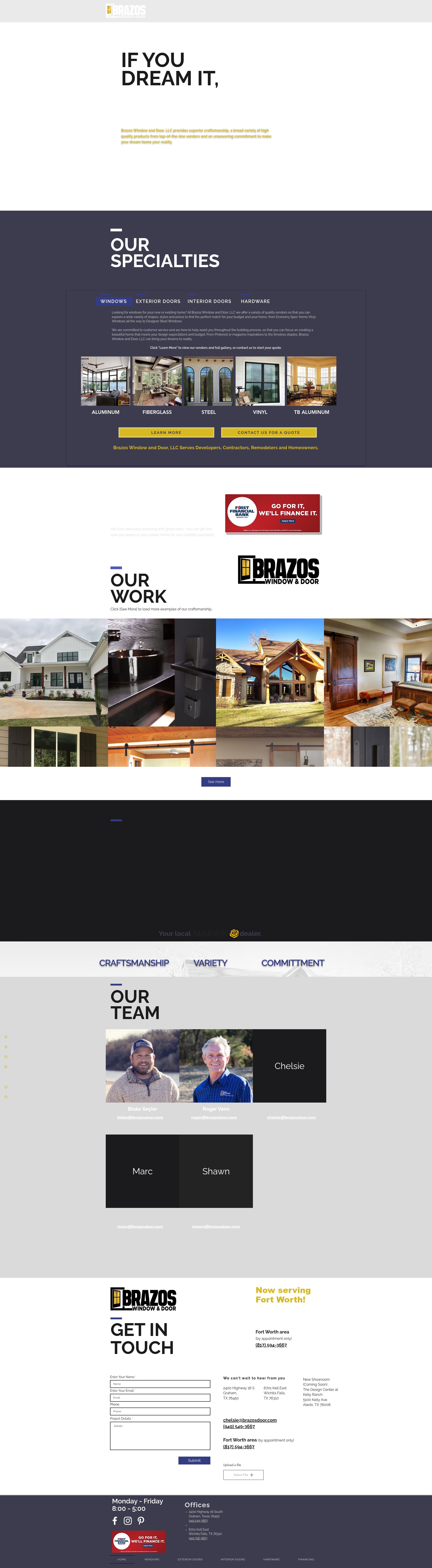 Screenshot of brazosdoor.com