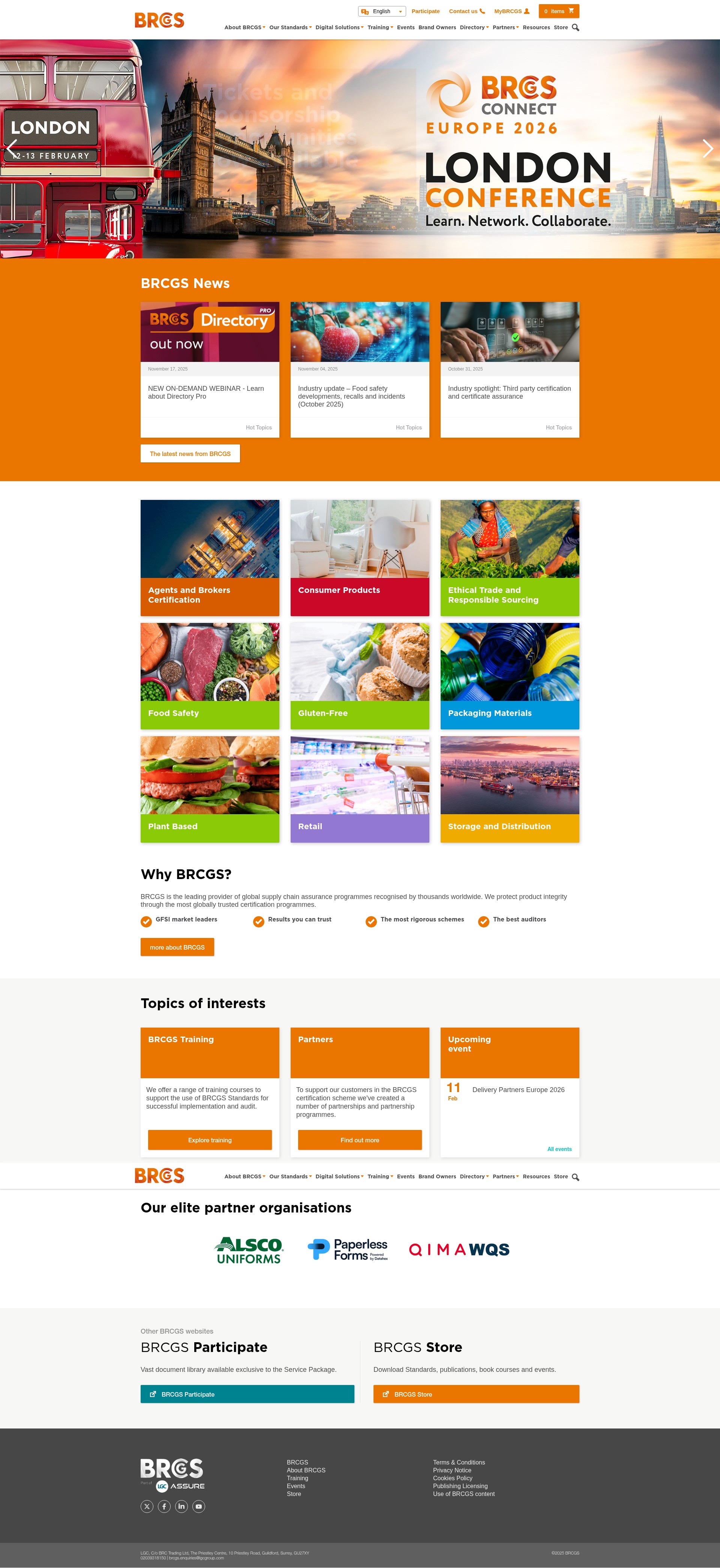 Screenshot of brcgs.com