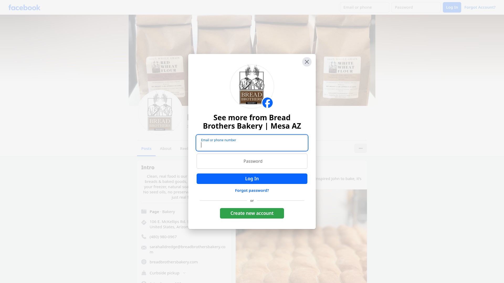 Screenshot of breadbrosbakery.com