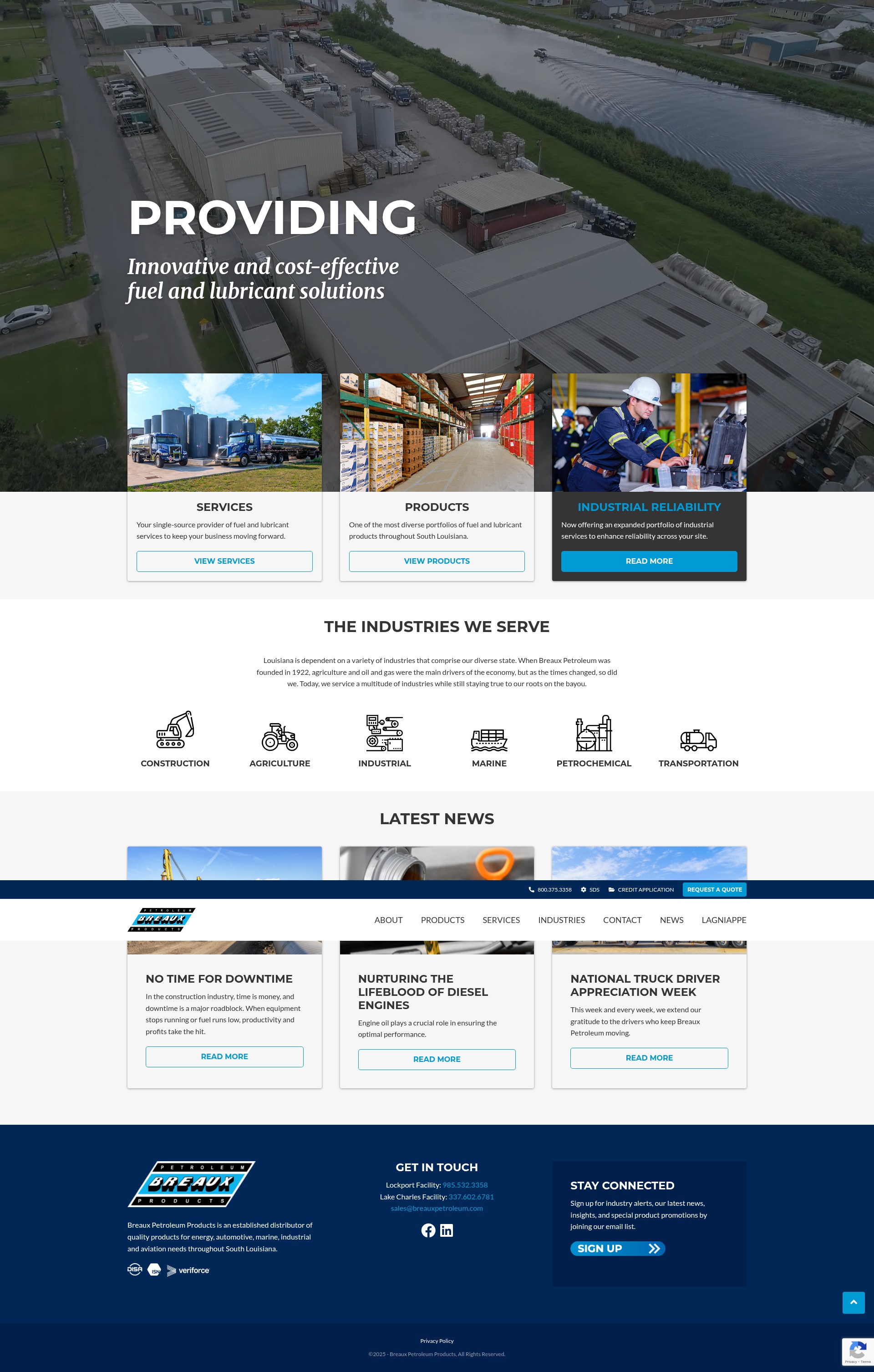 Screenshot of breauxpetroleum.com