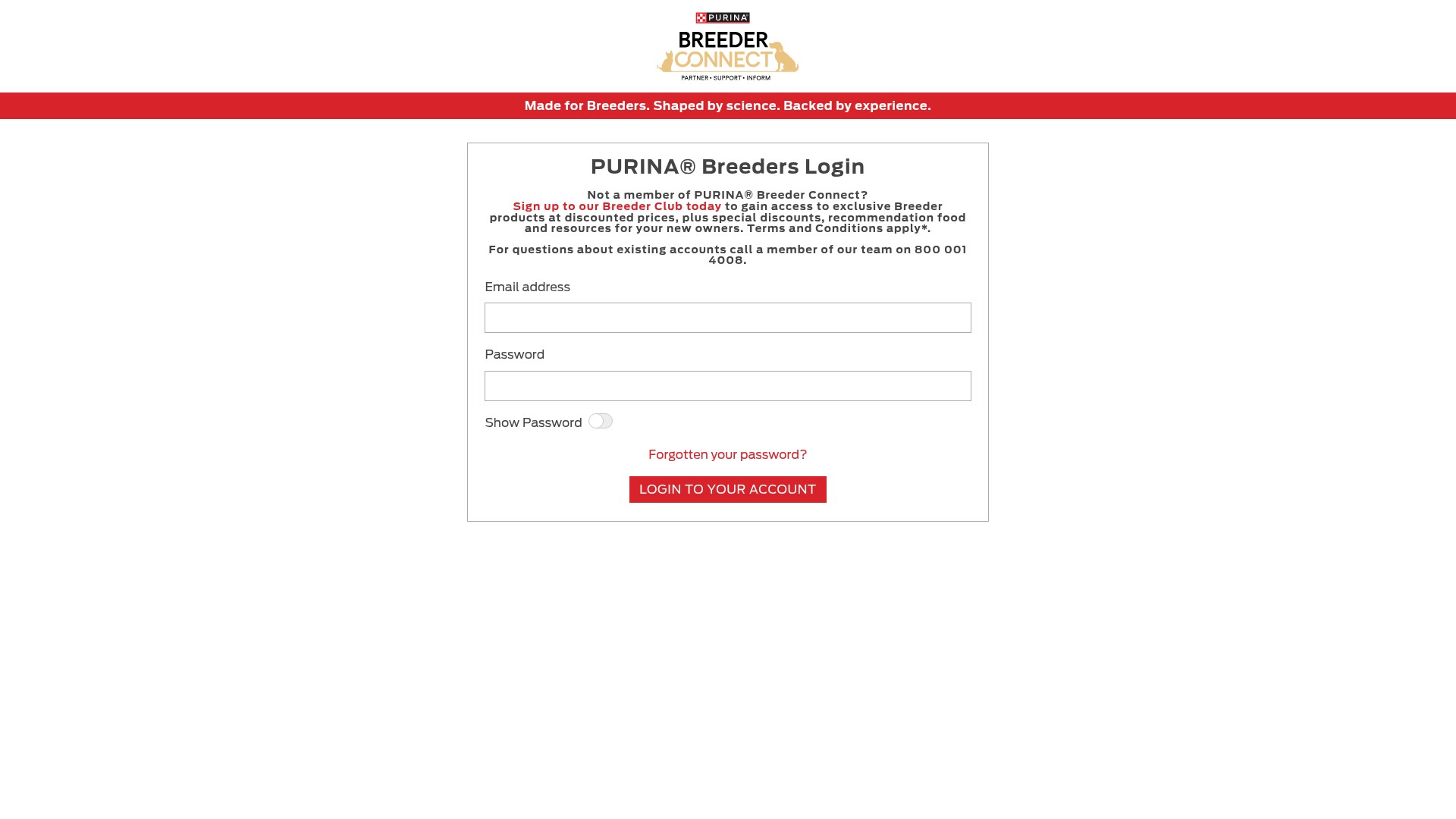 Screenshot of breeders.purina.co.uk