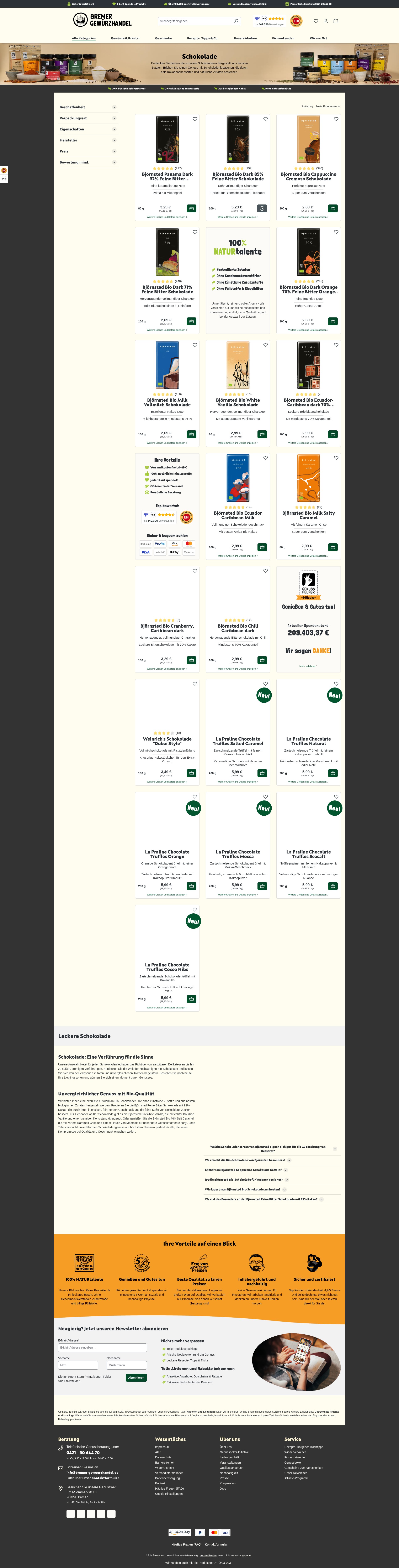 Screenshot of bremer-gewuerzhandel.de
