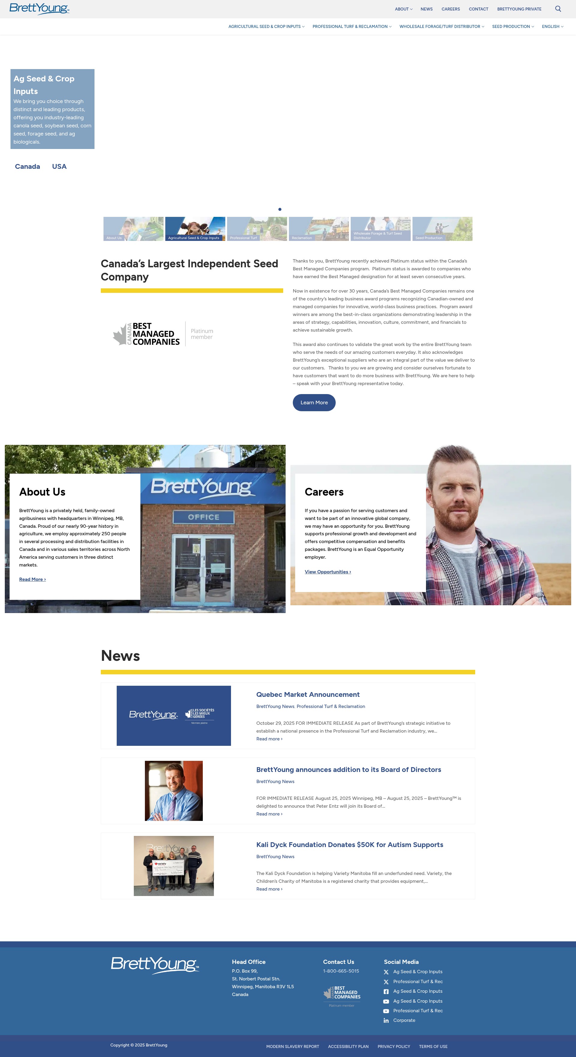 Screenshot of brettyoung.ca