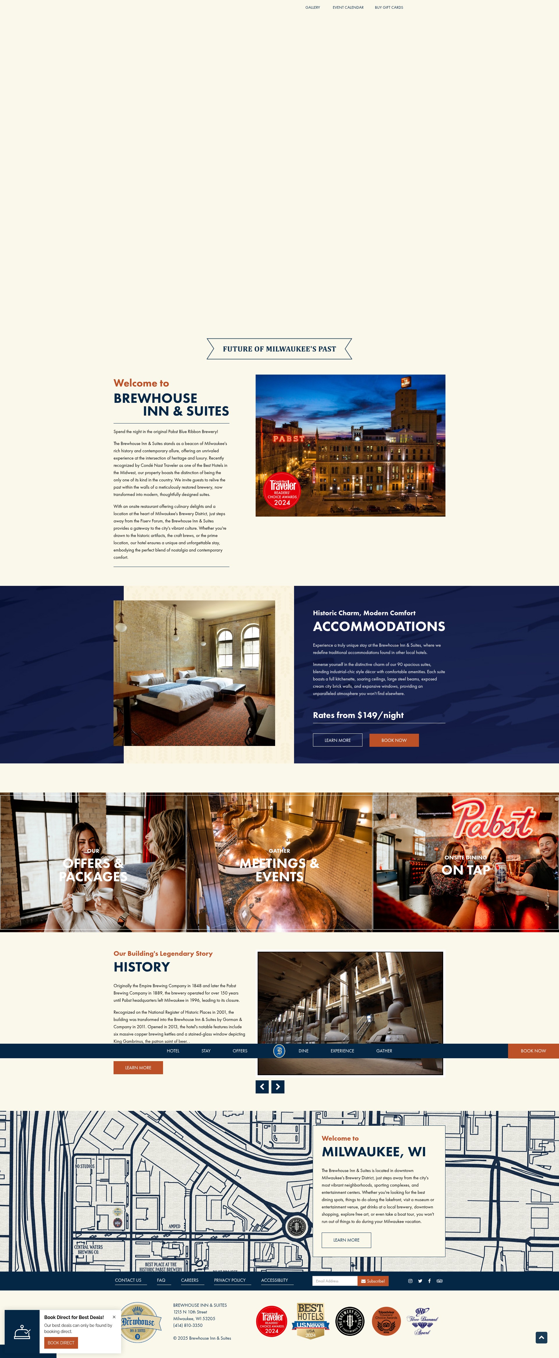 Screenshot of brewhousesuites.com