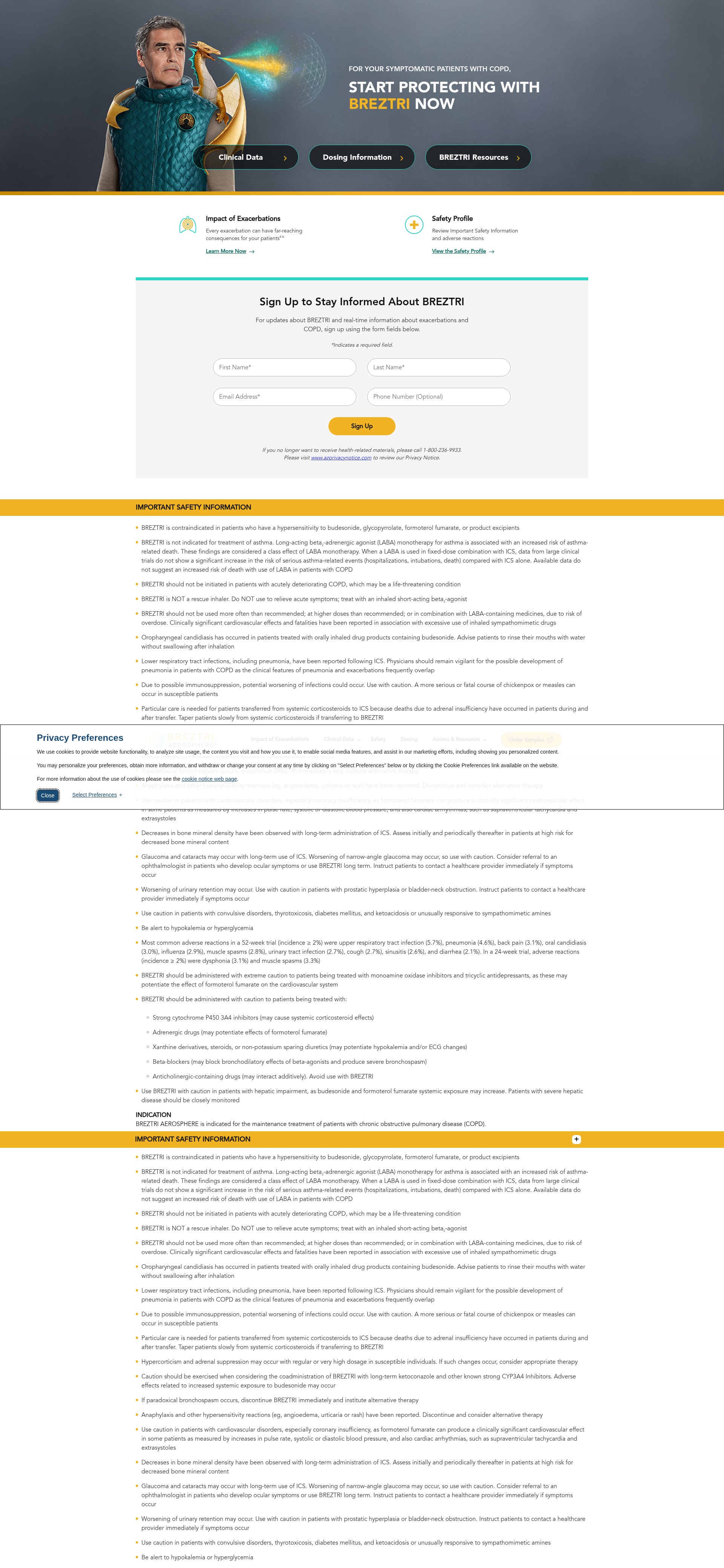 Screenshot of breztrihcp.com