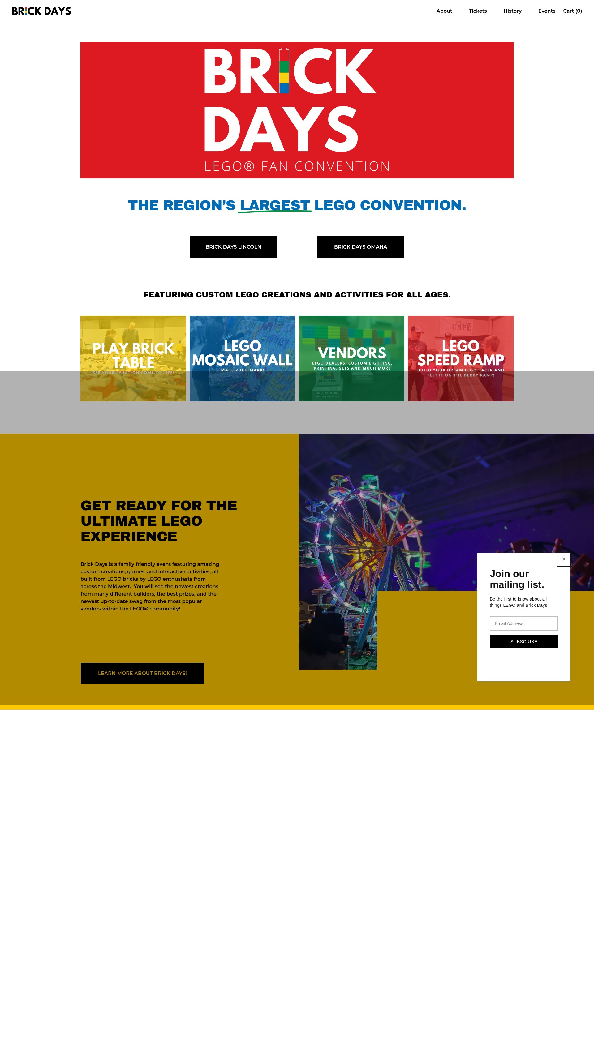 Screenshot of brickdays.com