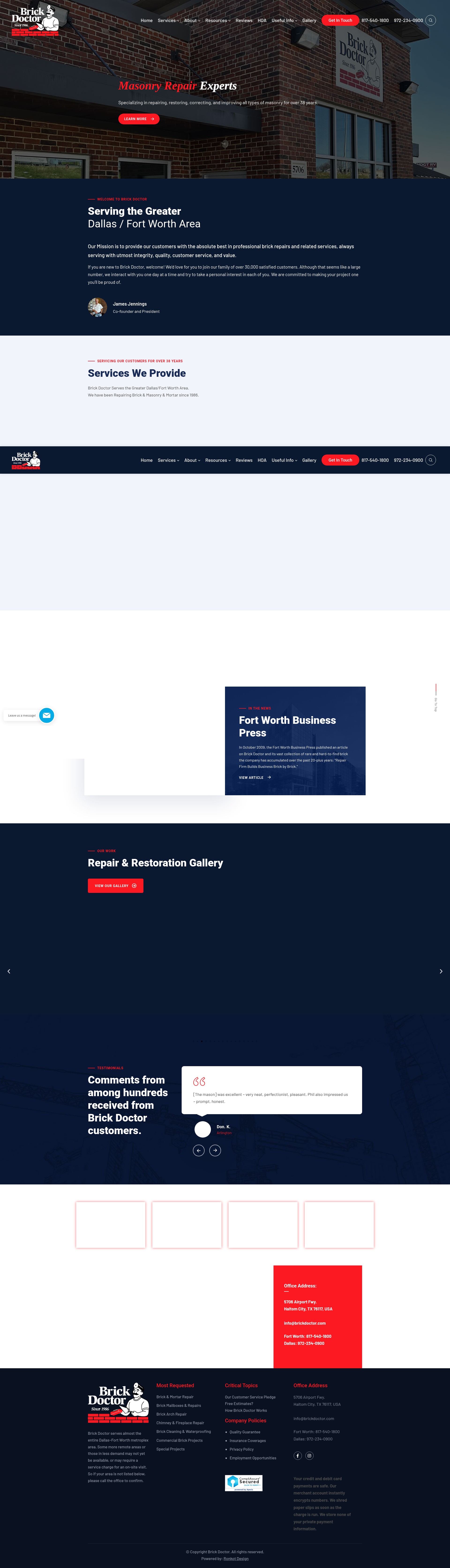 Screenshot of brickdr.com