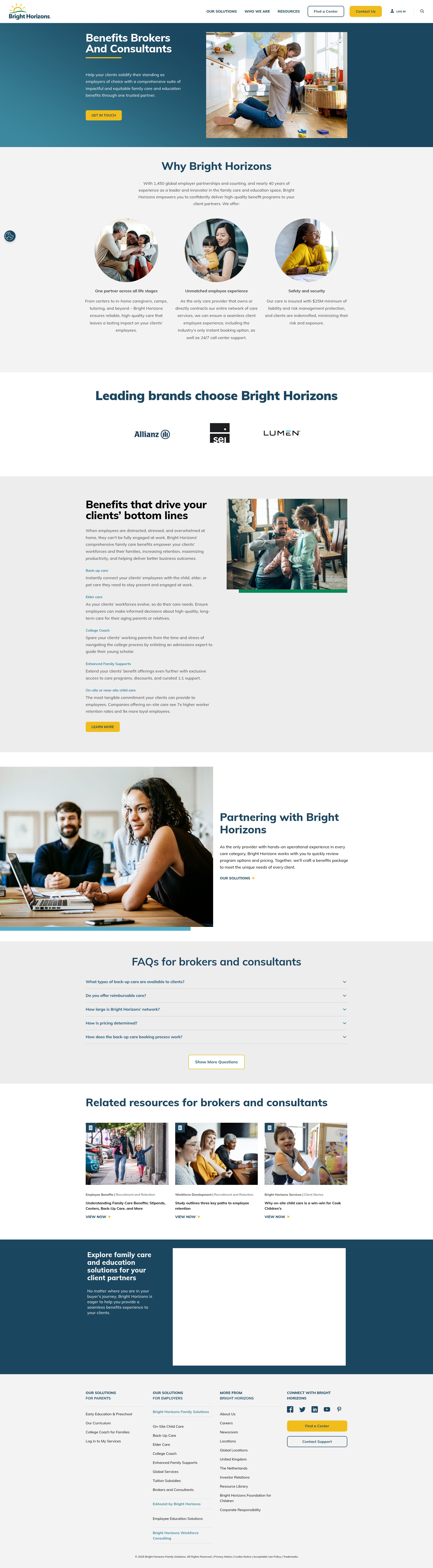 Screenshot of brighthorizons.com