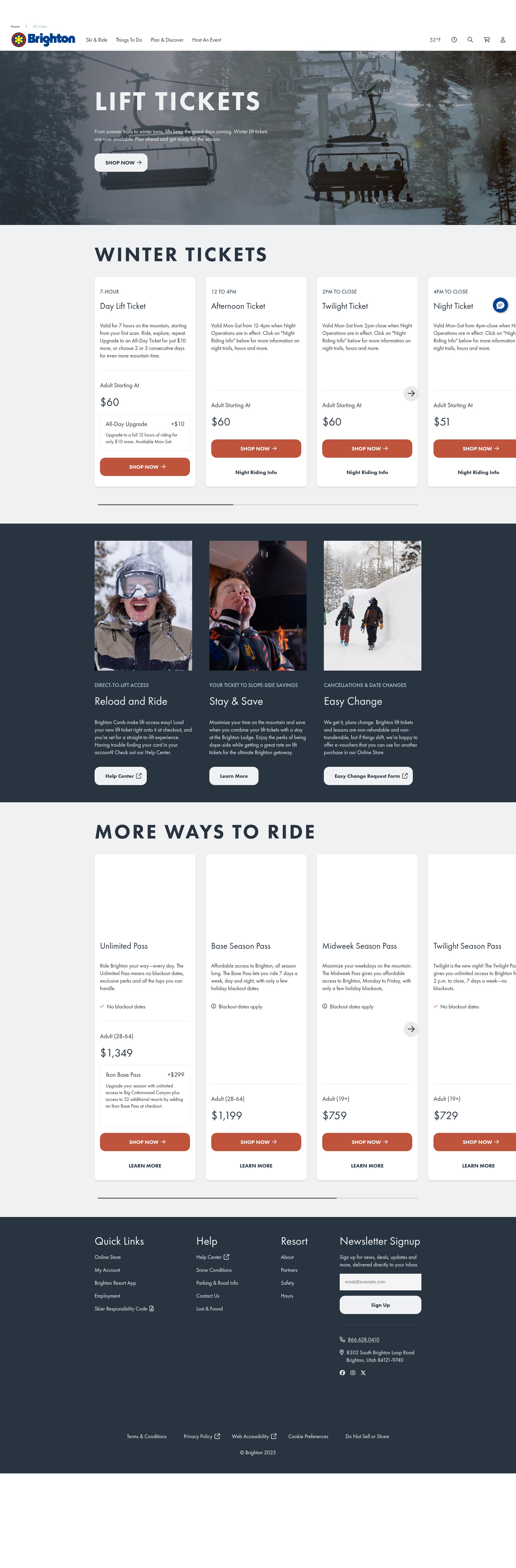 Screenshot of brightonresort.com