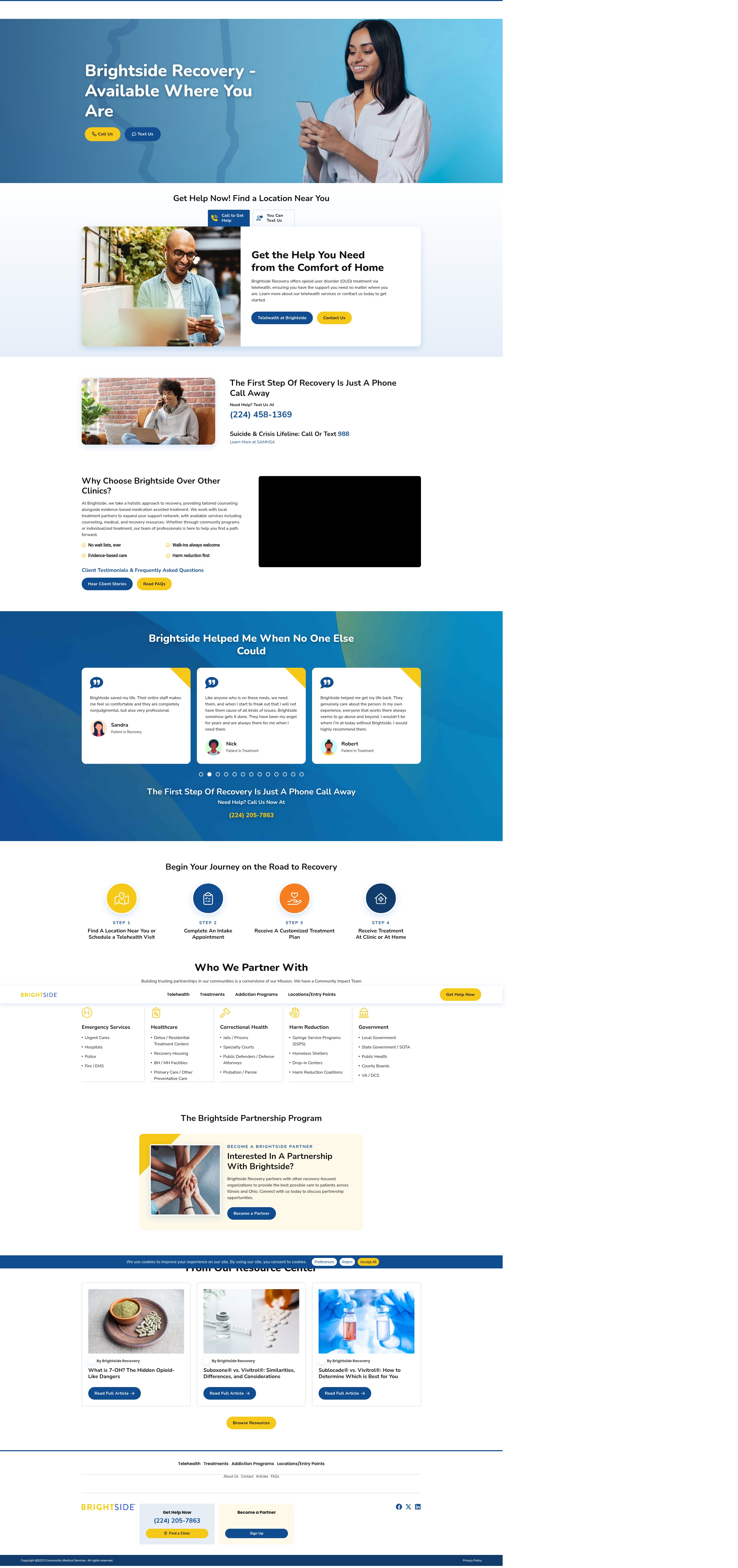 Screenshot of brightsideclinic.com