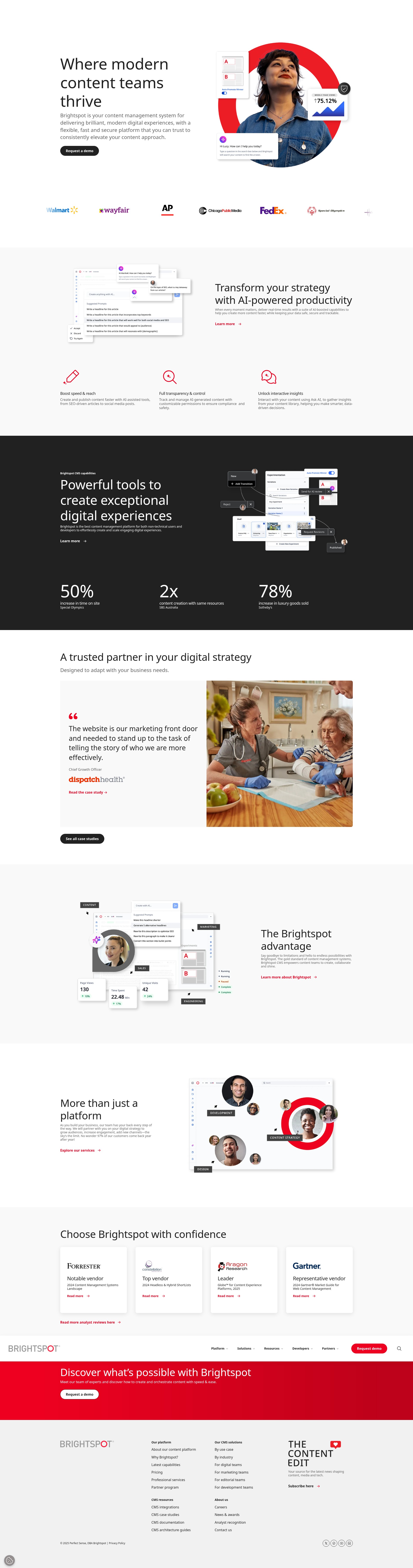 Screenshot of brightspot.com