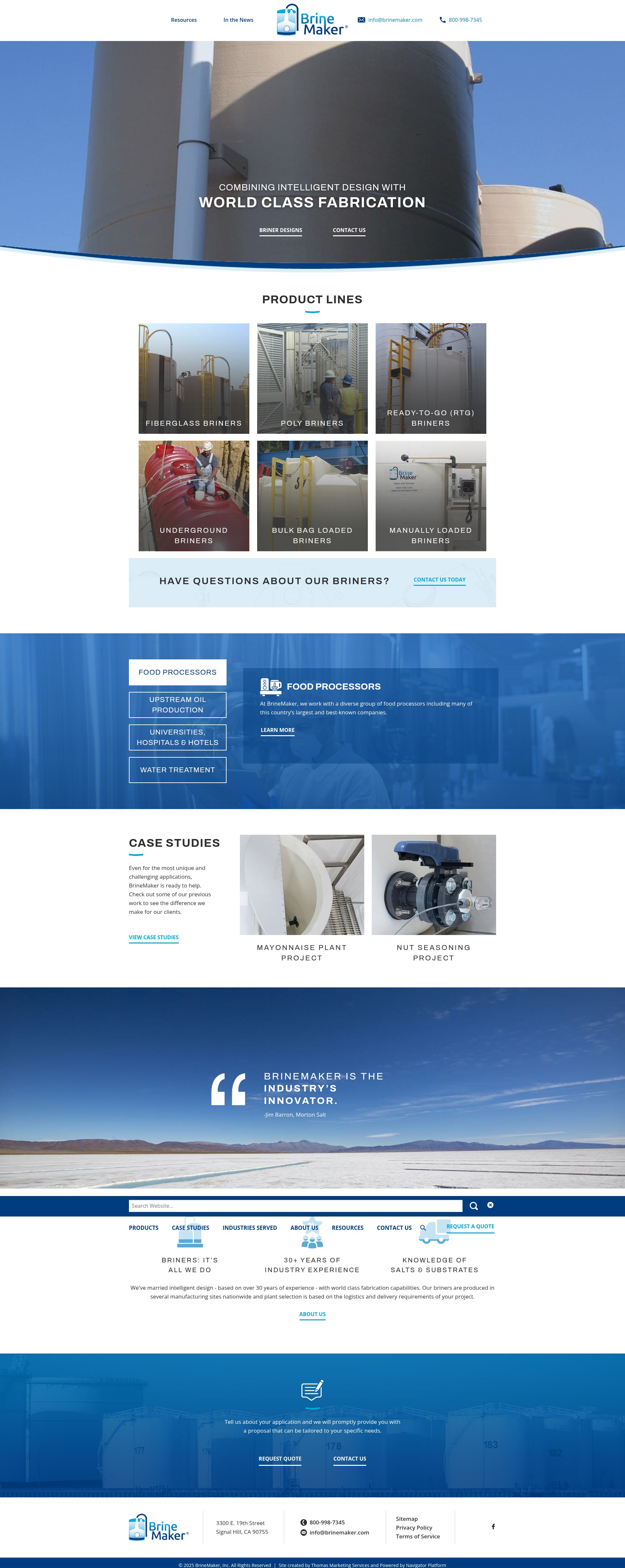 Screenshot of brinemaker.com