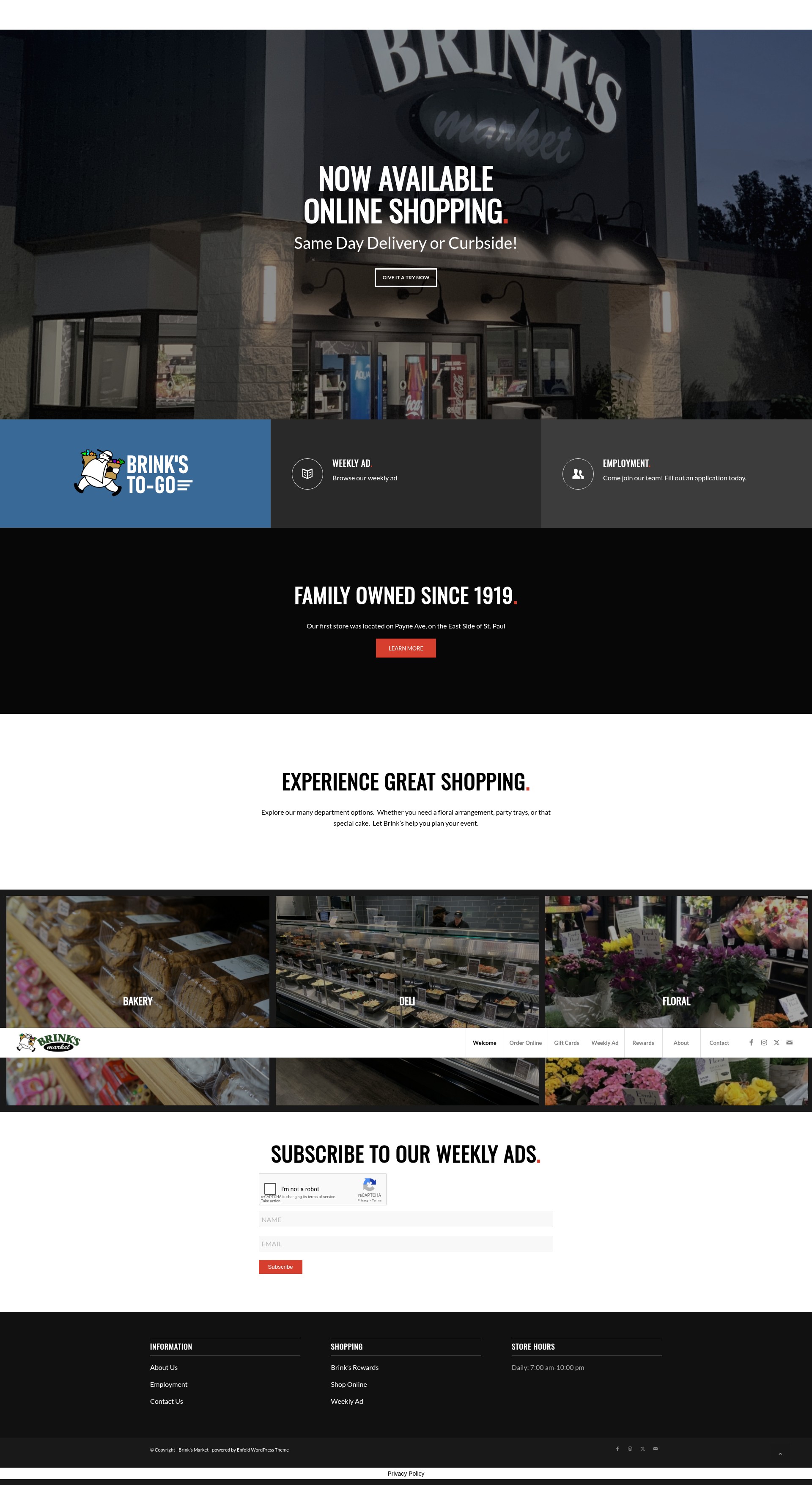 Screenshot of brinksmarket.com