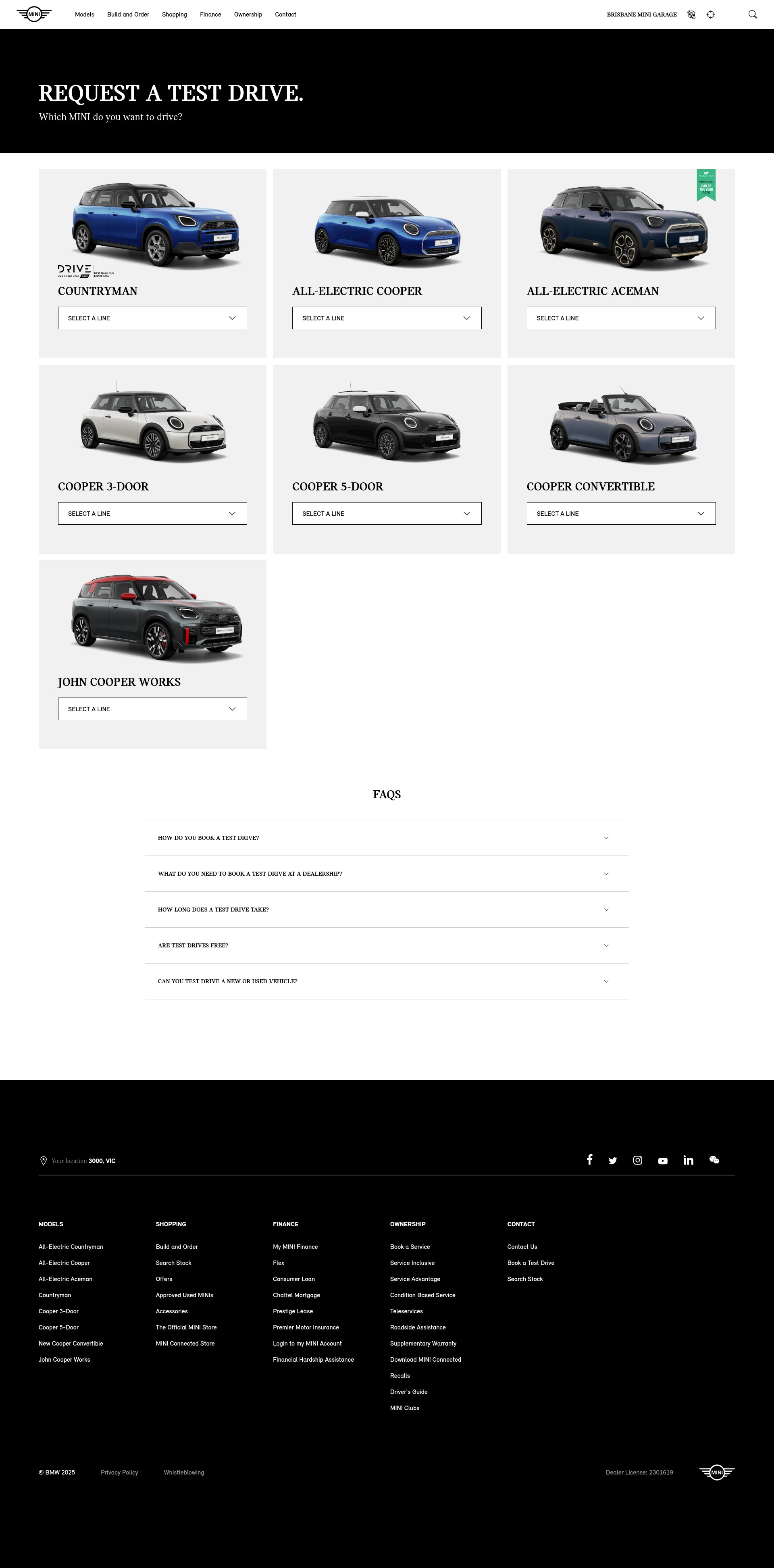 Screenshot of brisbaneminigarage.com.au