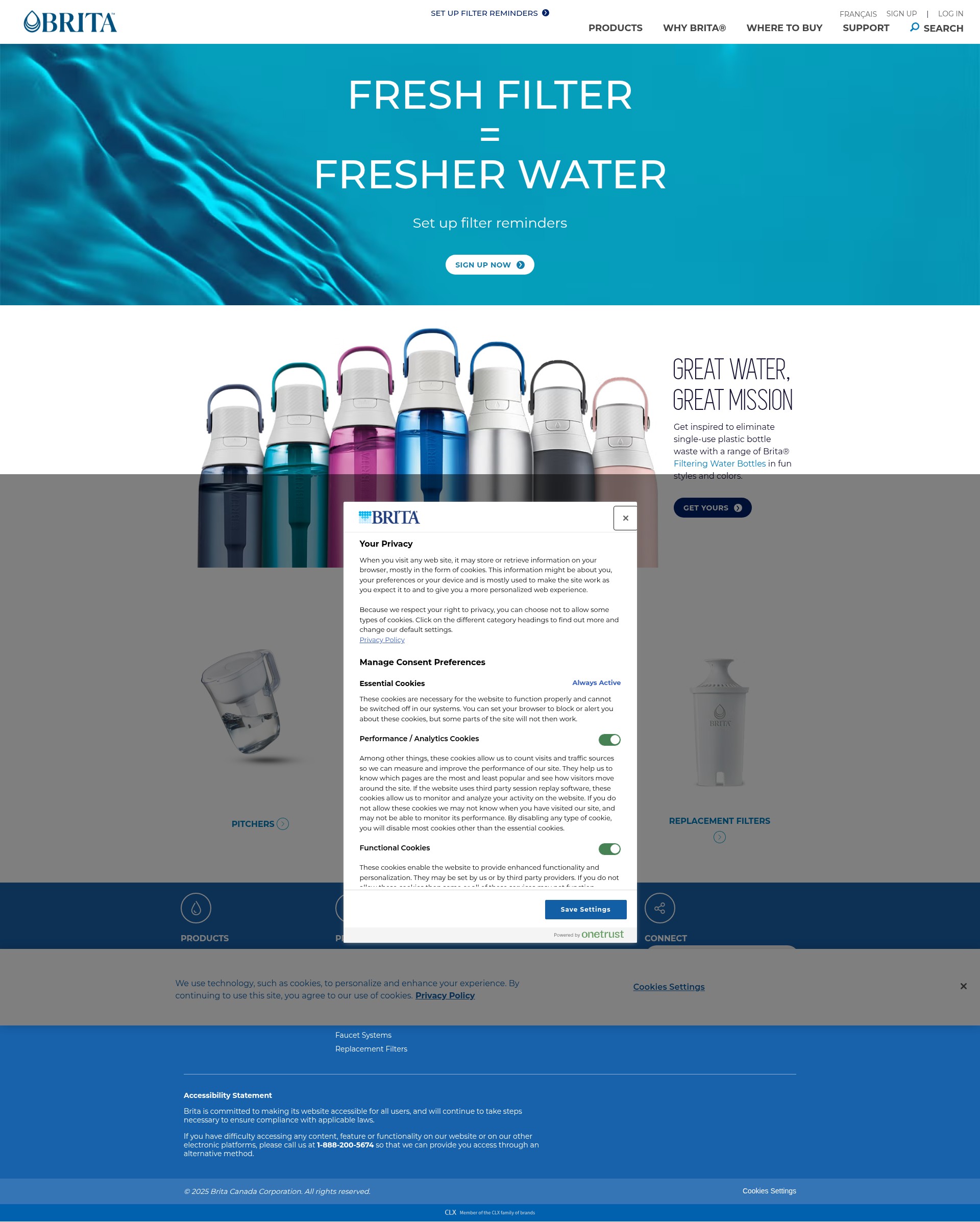 Screenshot of brita.ca