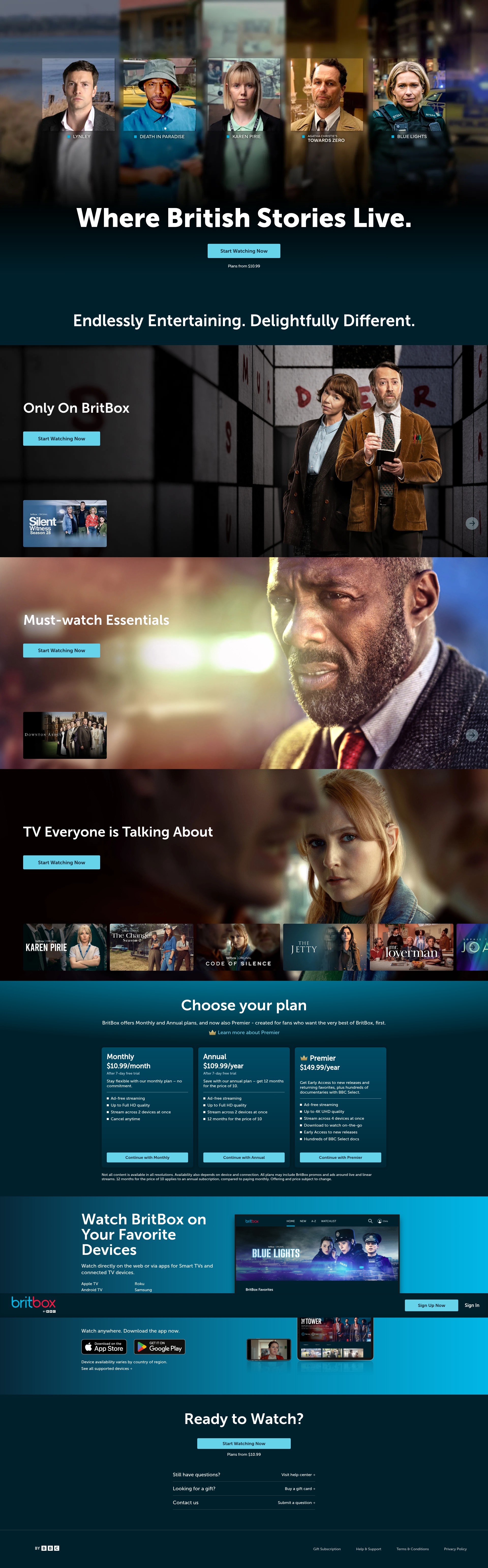 Screenshot of britbox.com