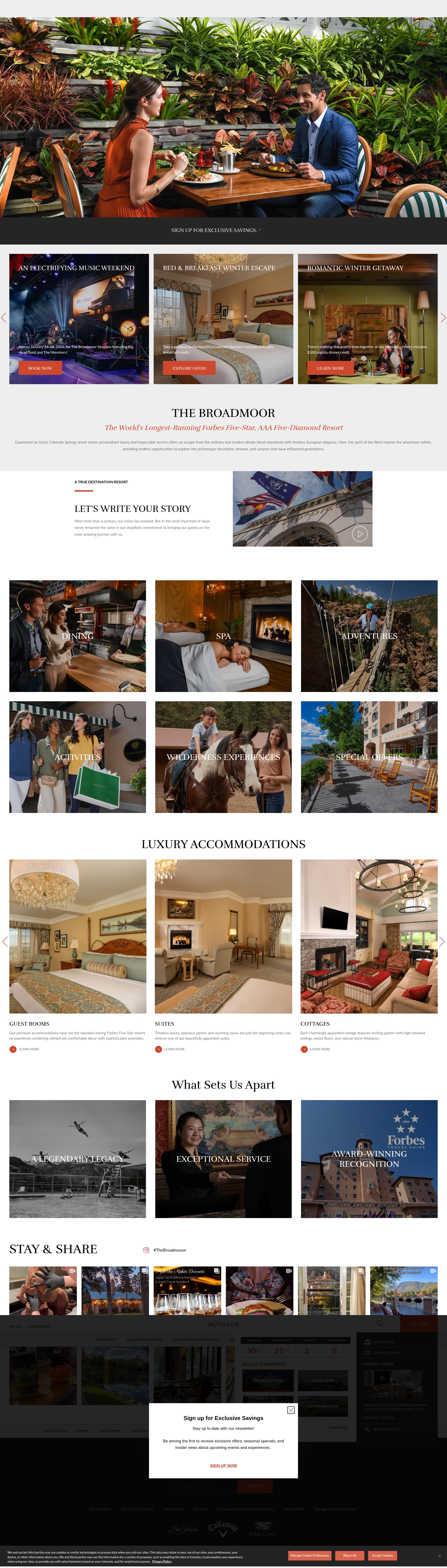 Screenshot of broadmoor.com
