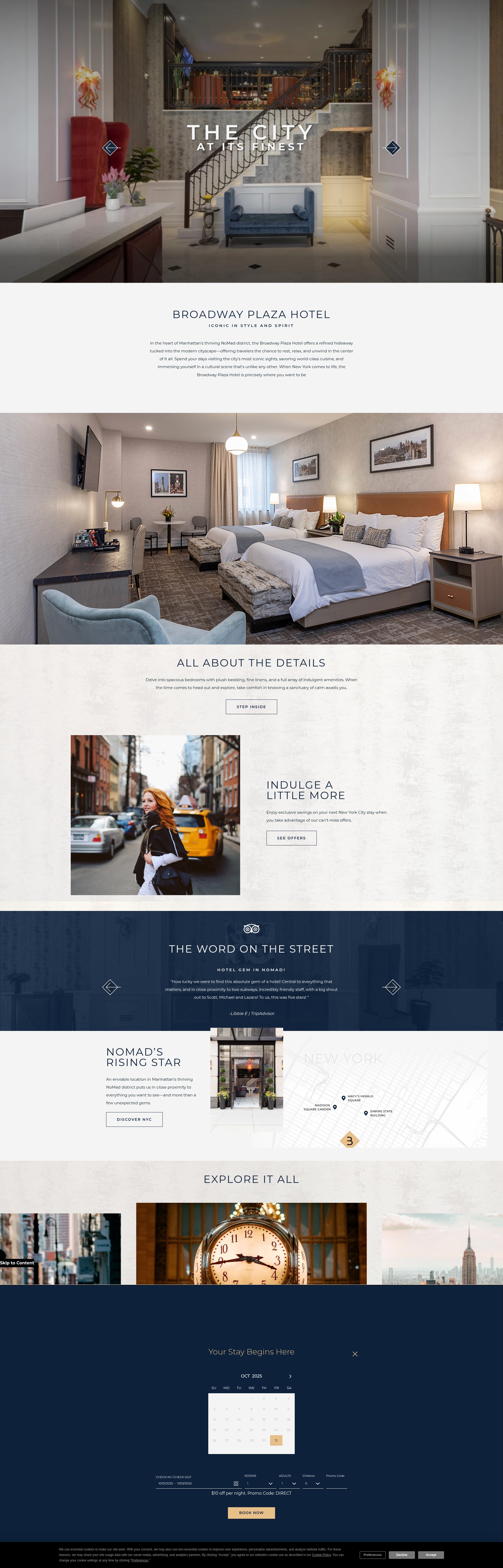 Screenshot of broadwayplazahotel.com