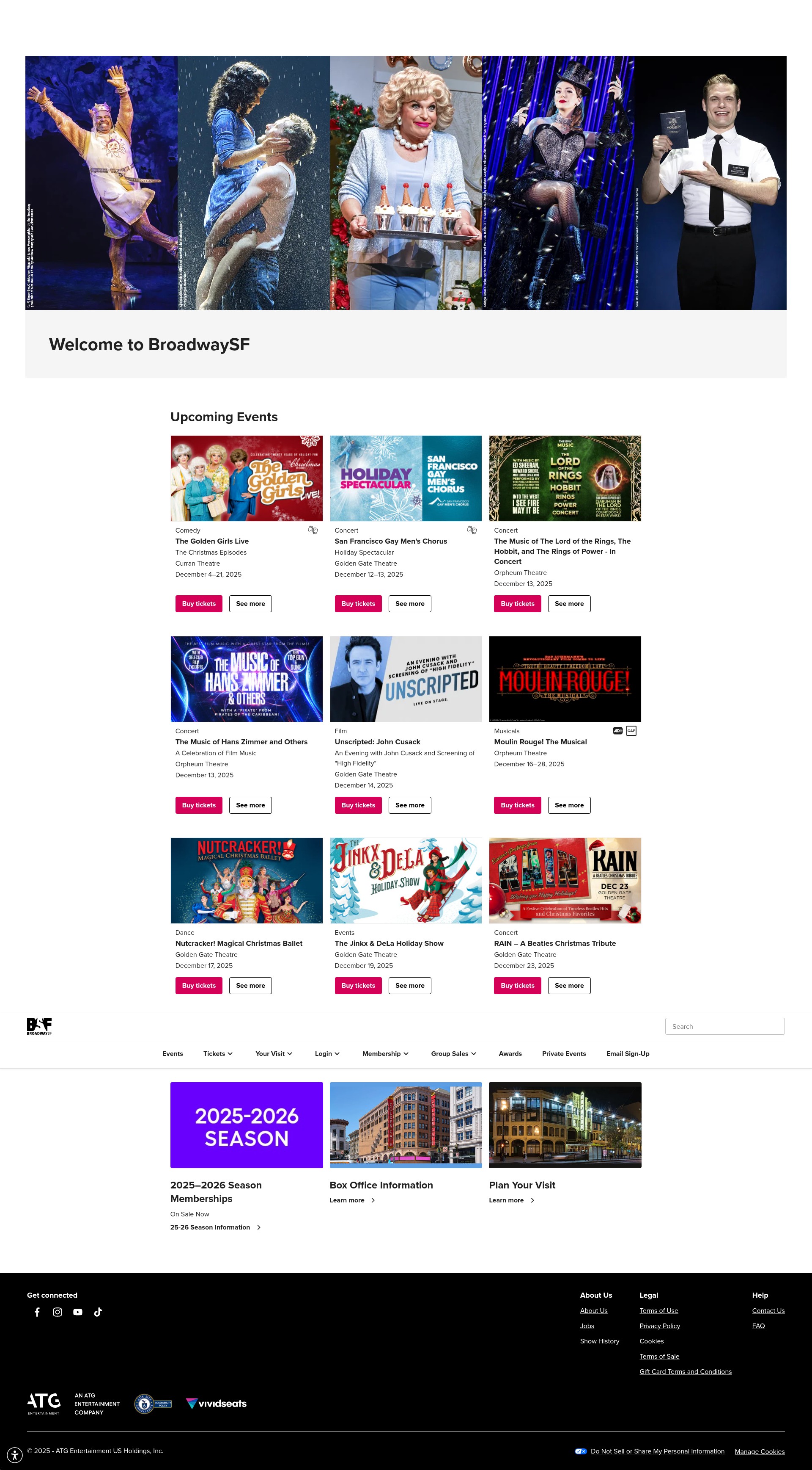 Screenshot of broadwaysf.com