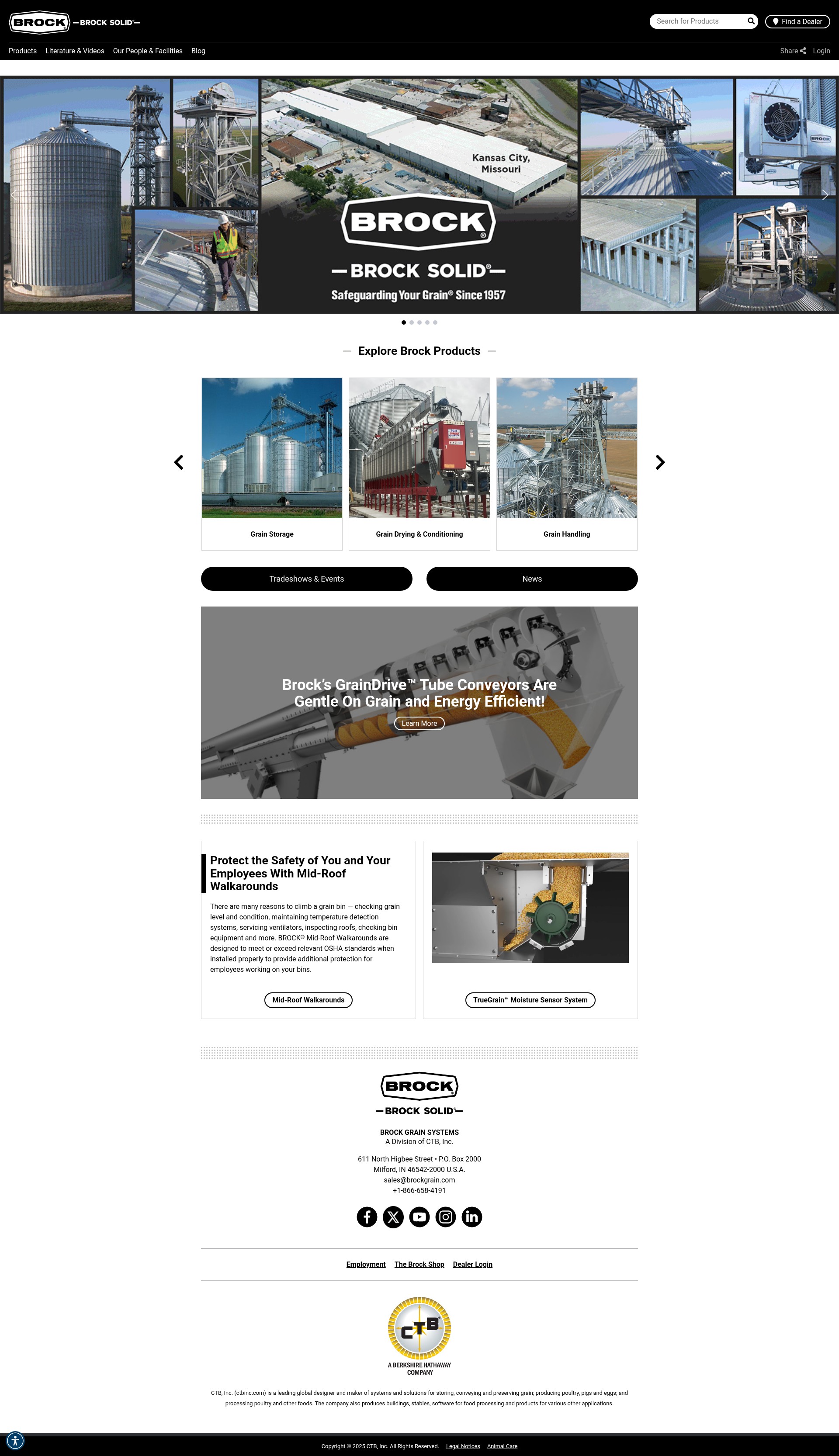 Screenshot of brockgrain.com