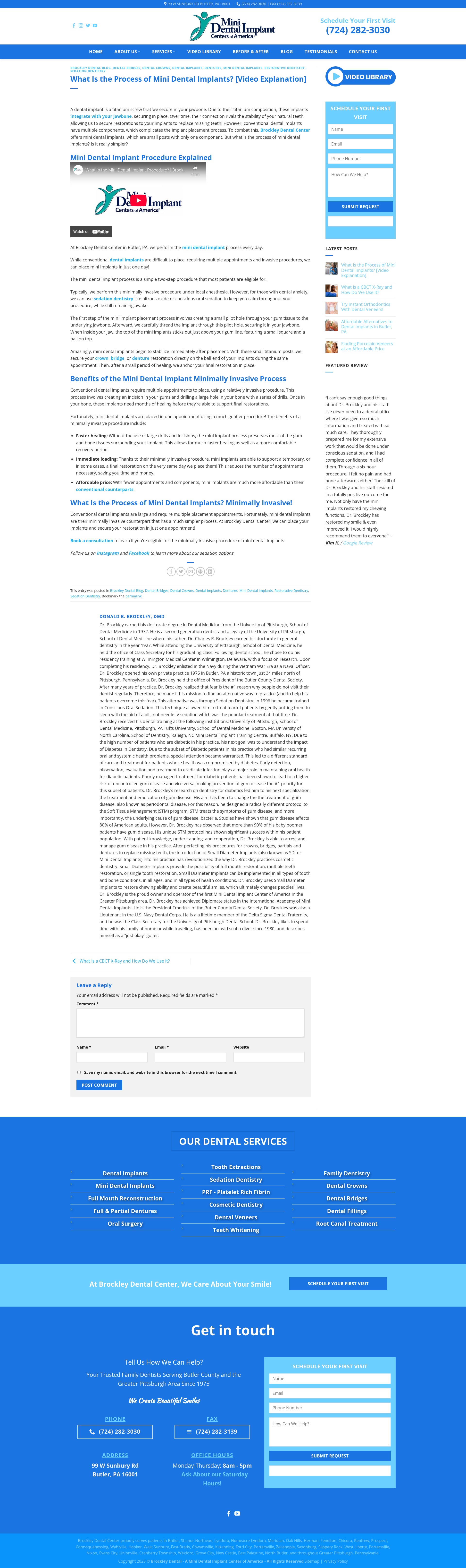 Screenshot of brockleydental.com