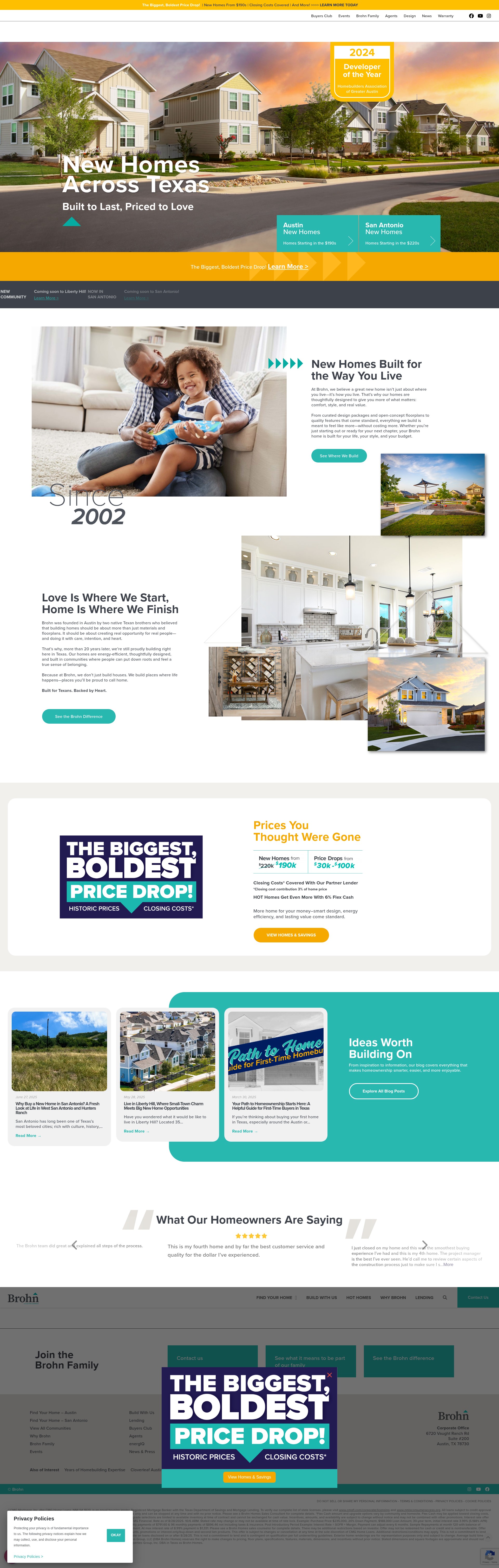 Screenshot of brohnhomes.com