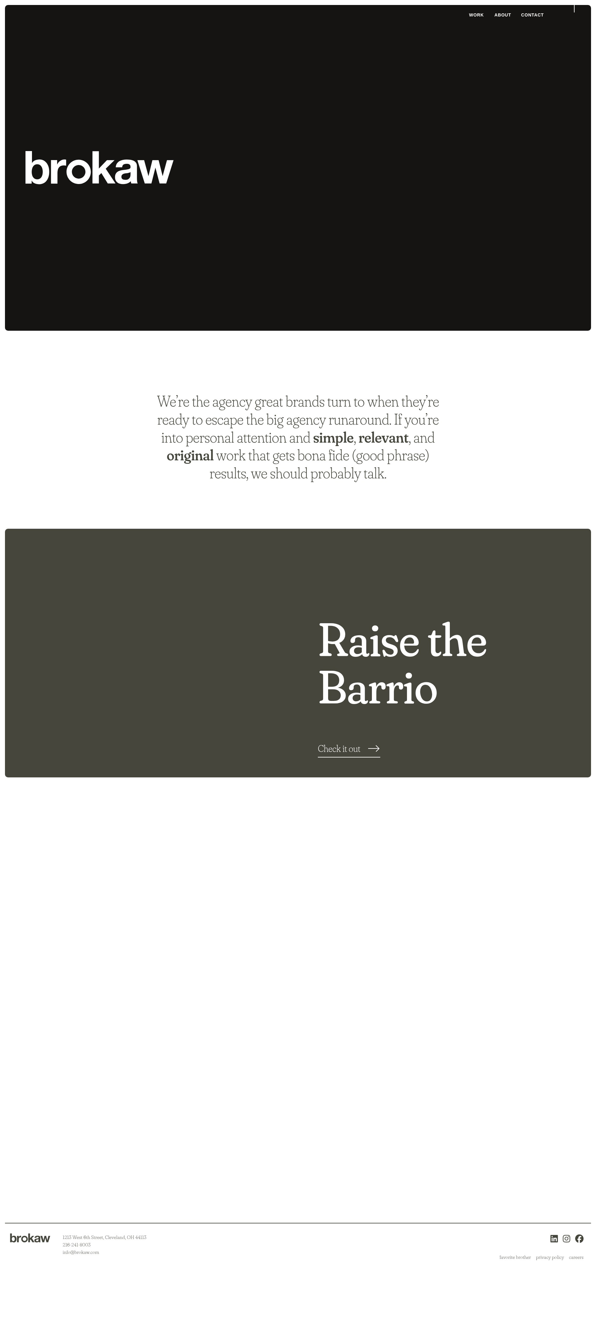 Screenshot of brokaw.com