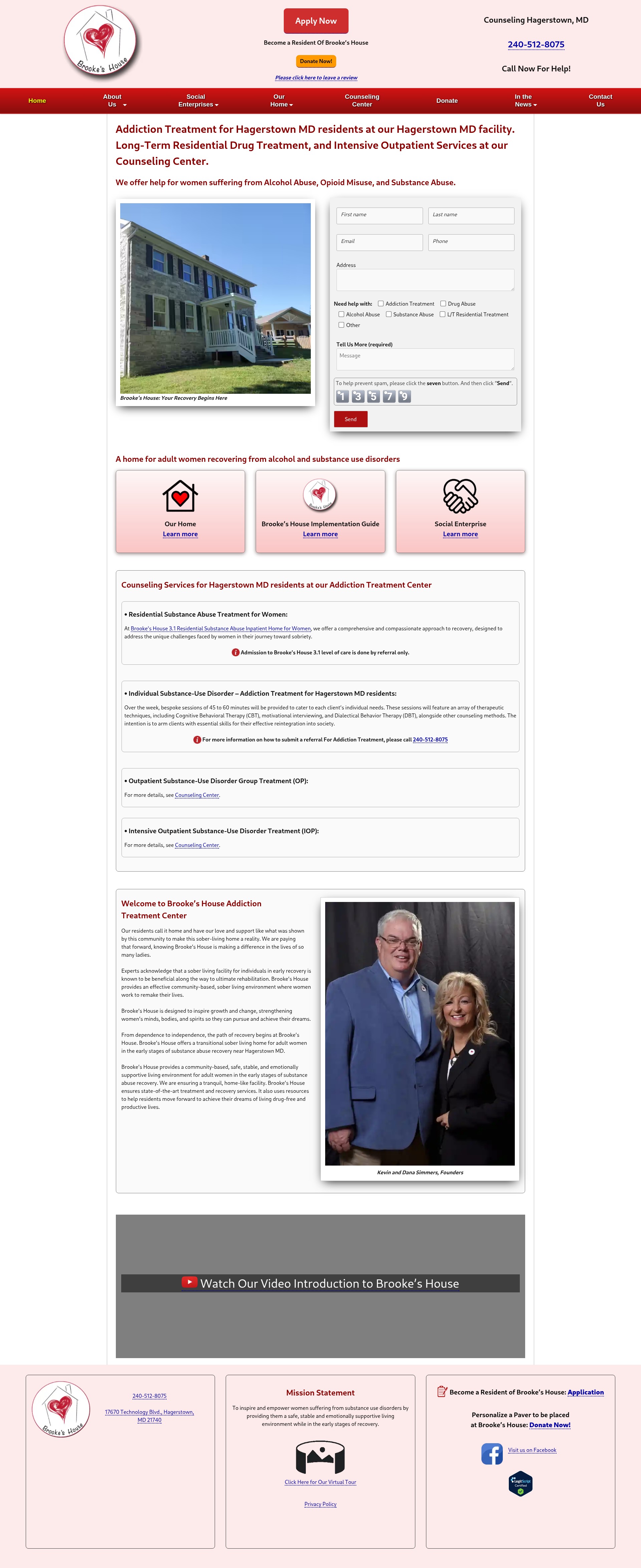 Screenshot of brookeshouse.org