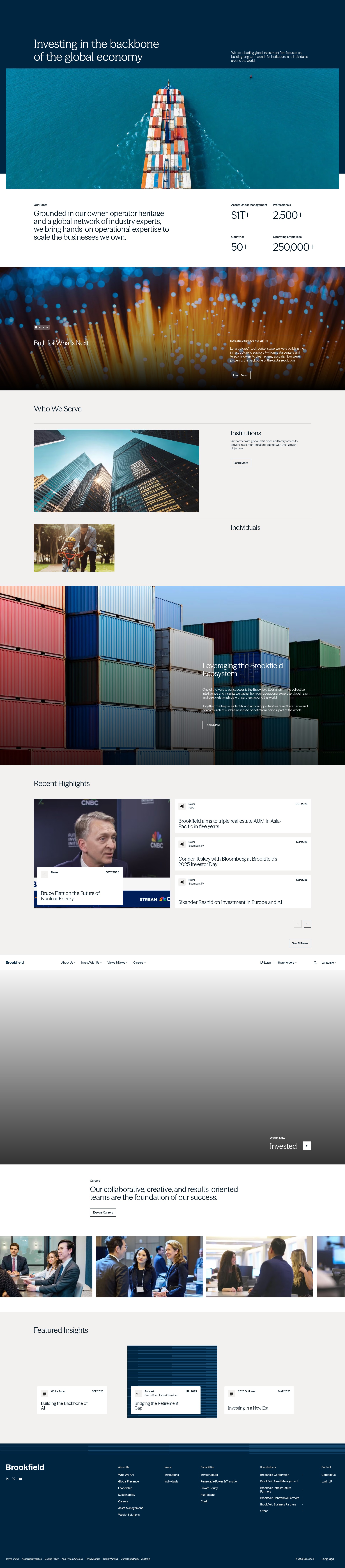 Screenshot of brookfield.com