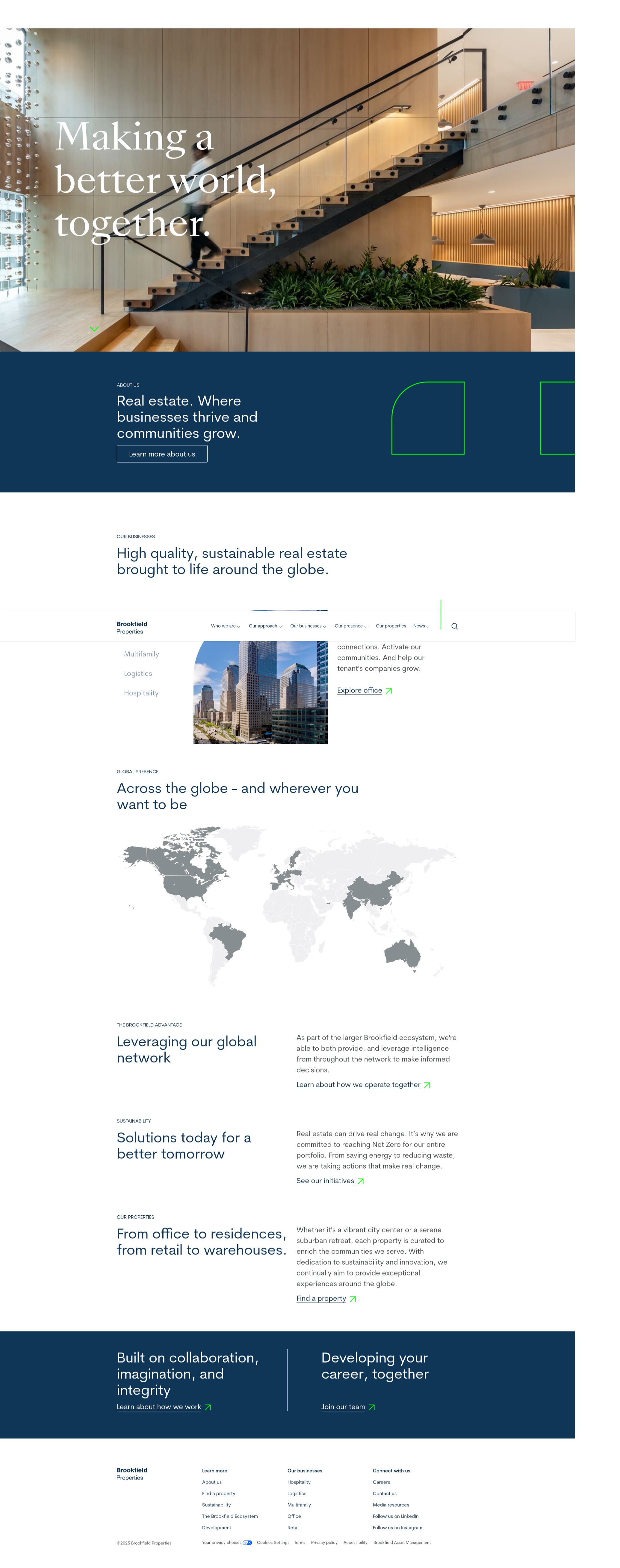 Screenshot of brookfieldproperties.com