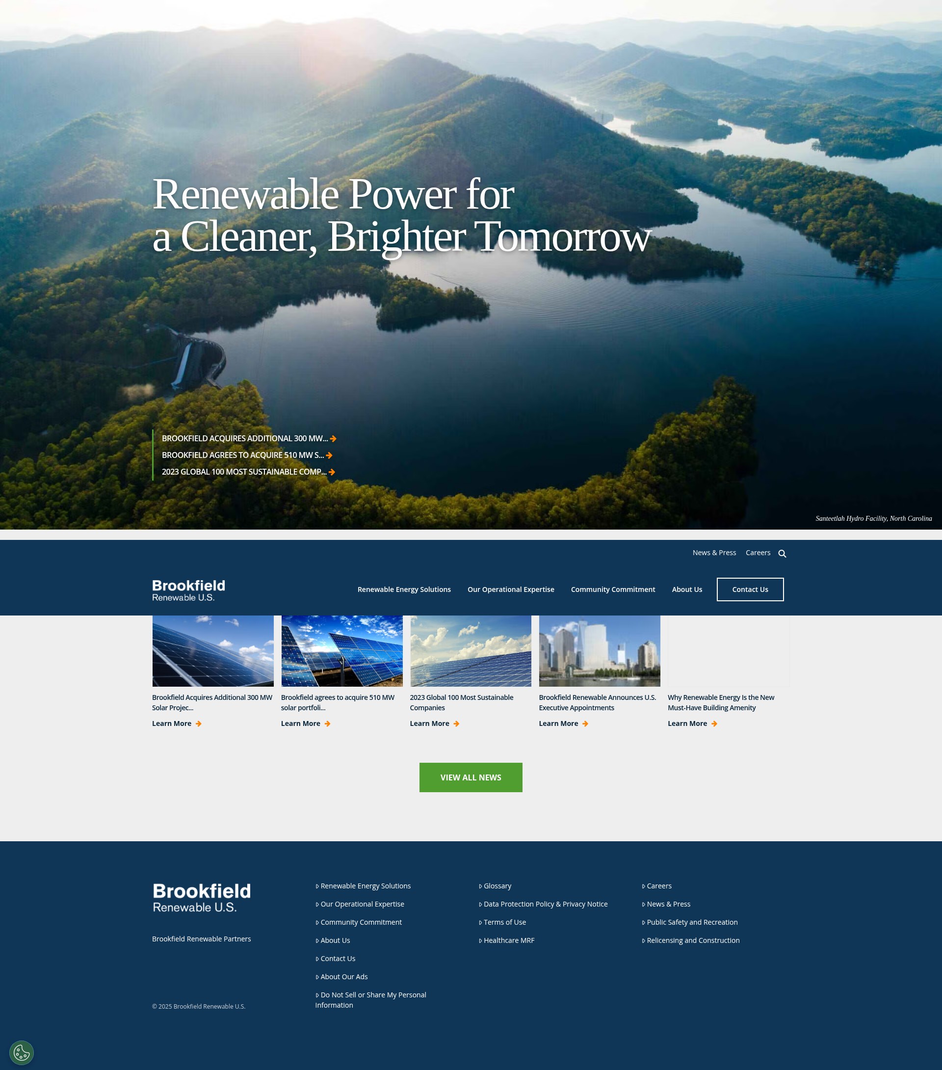 Screenshot of brookfieldrenewableus.com