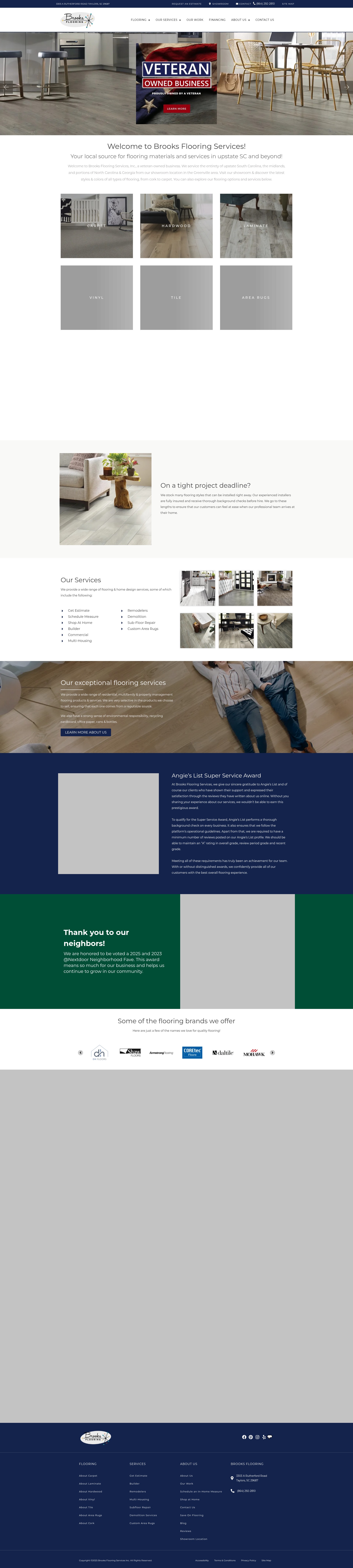 Screenshot of brooks-flooring.com