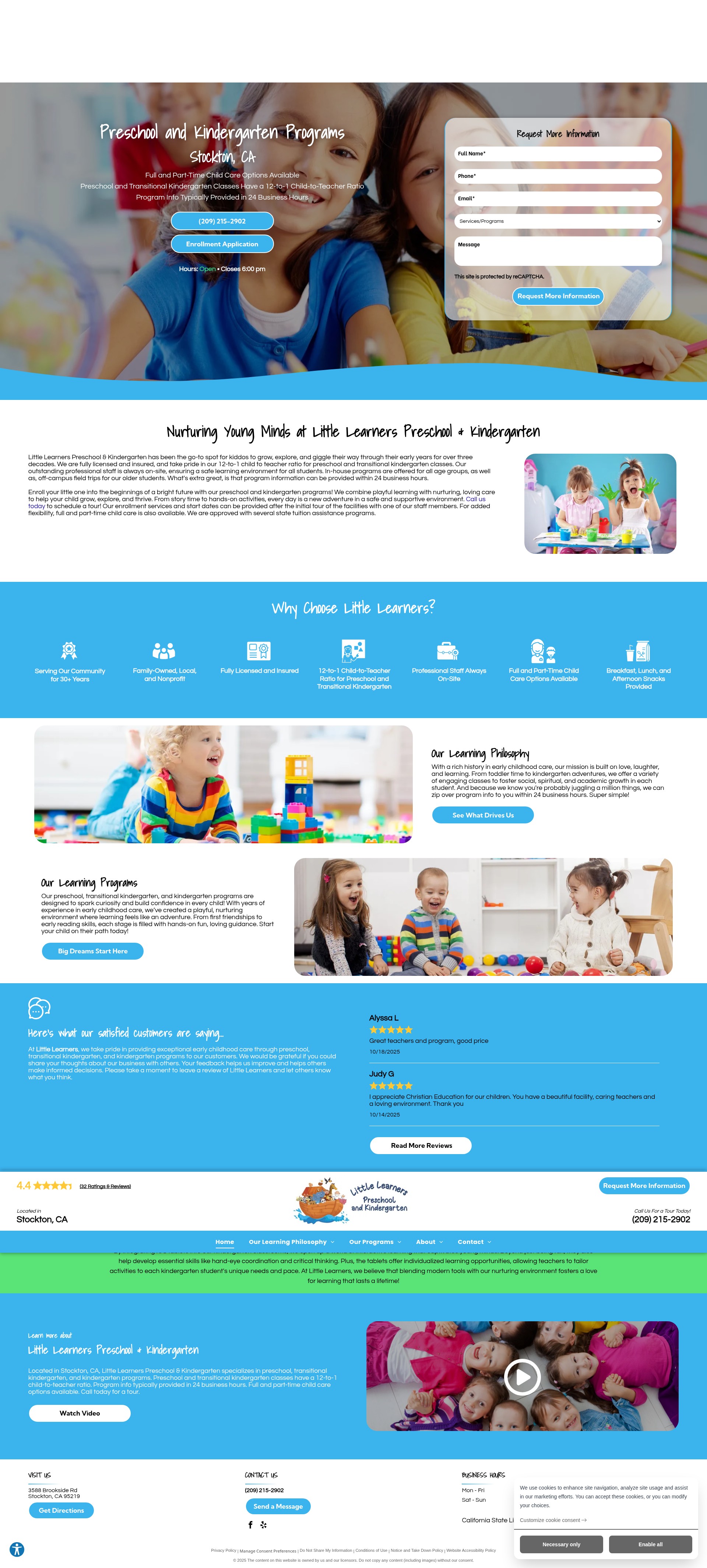 Screenshot of brooksidelittlelearners.com