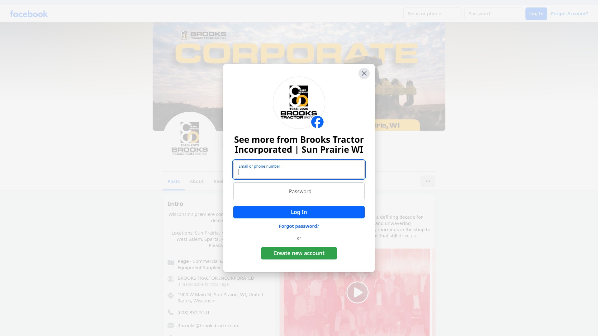 Screenshot of brookstractor.com