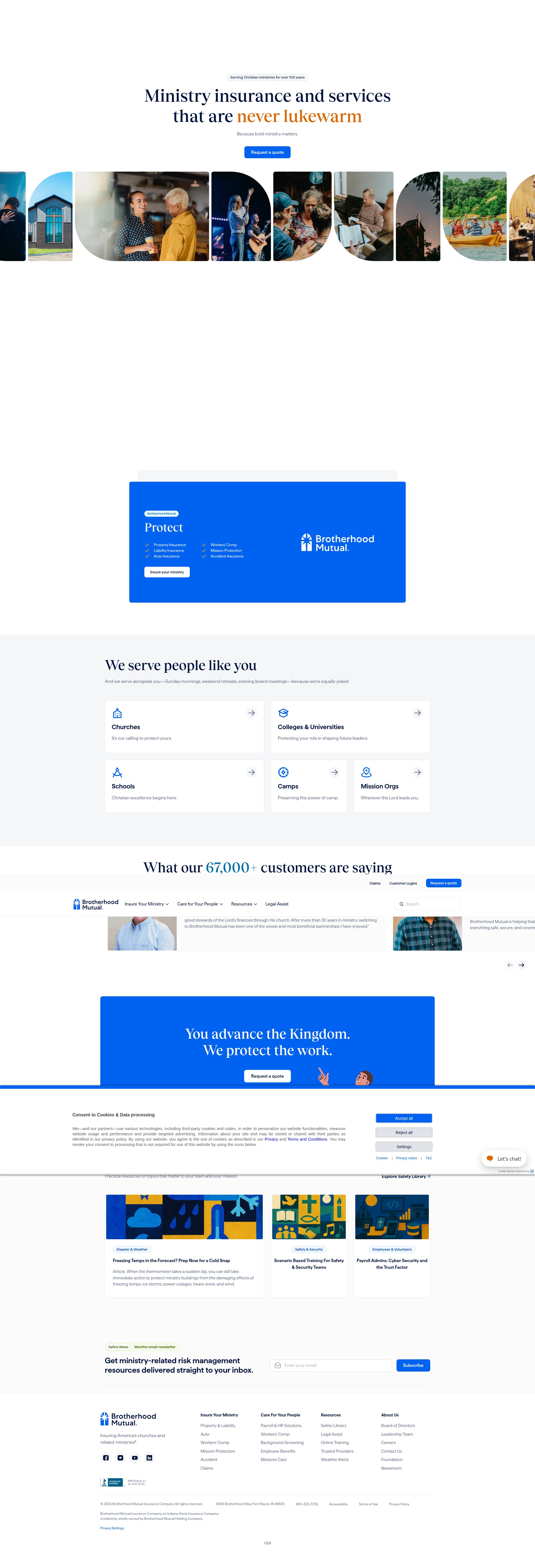 Screenshot of brotherhoodmutual.com