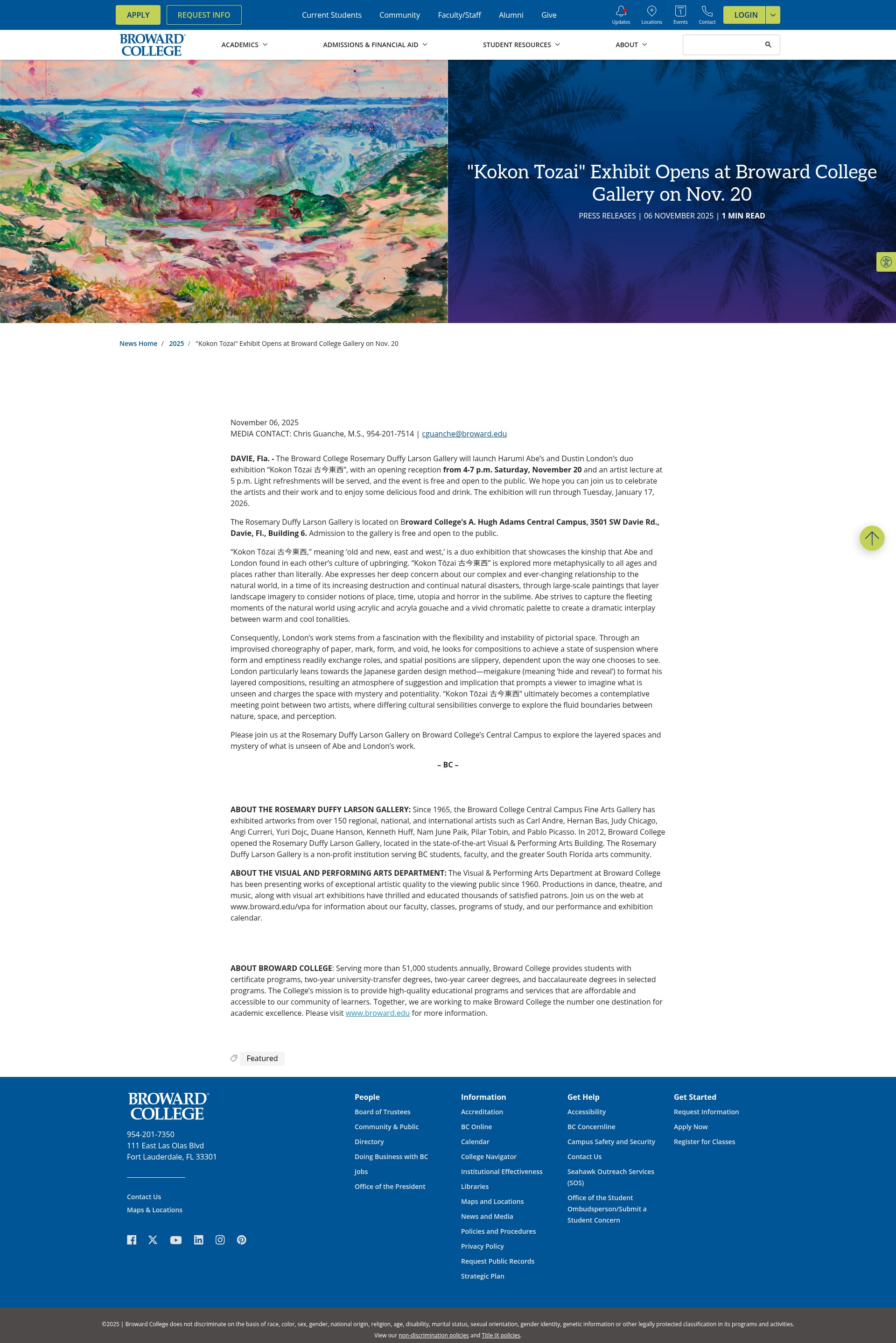 Screenshot of broward.edu