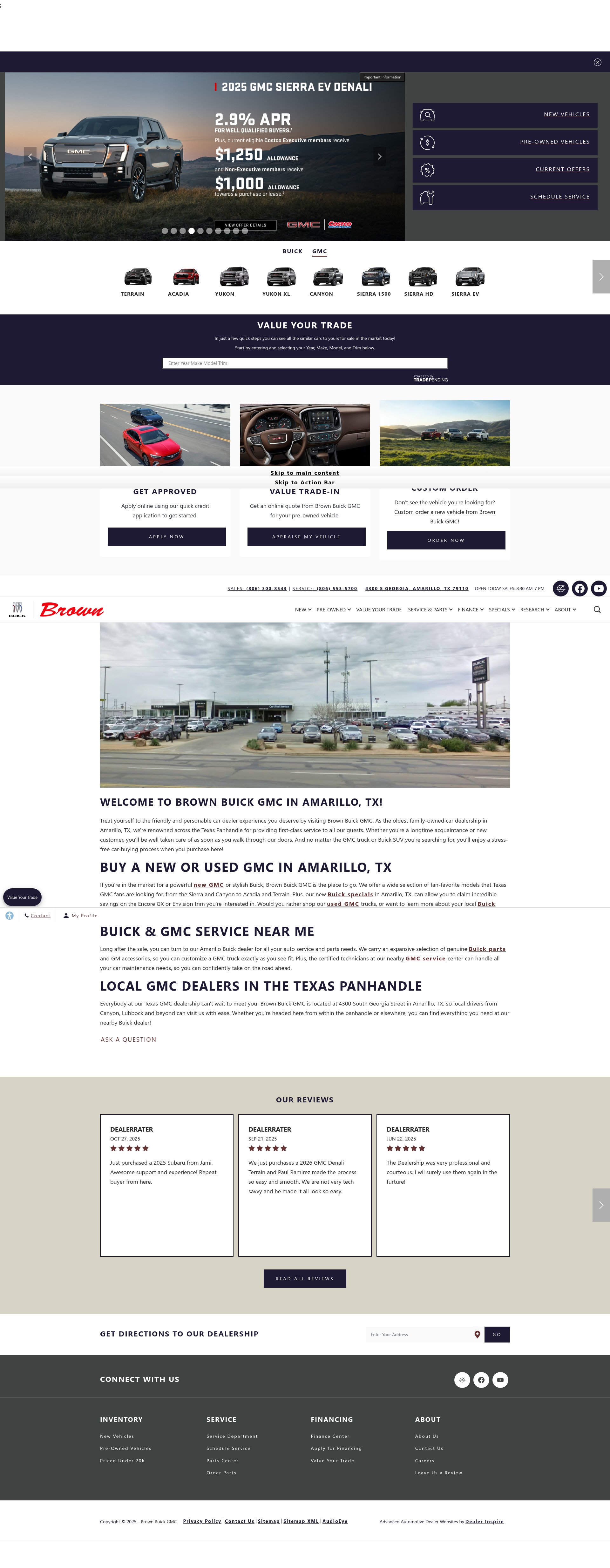 Screenshot of brownbuickgmc.com