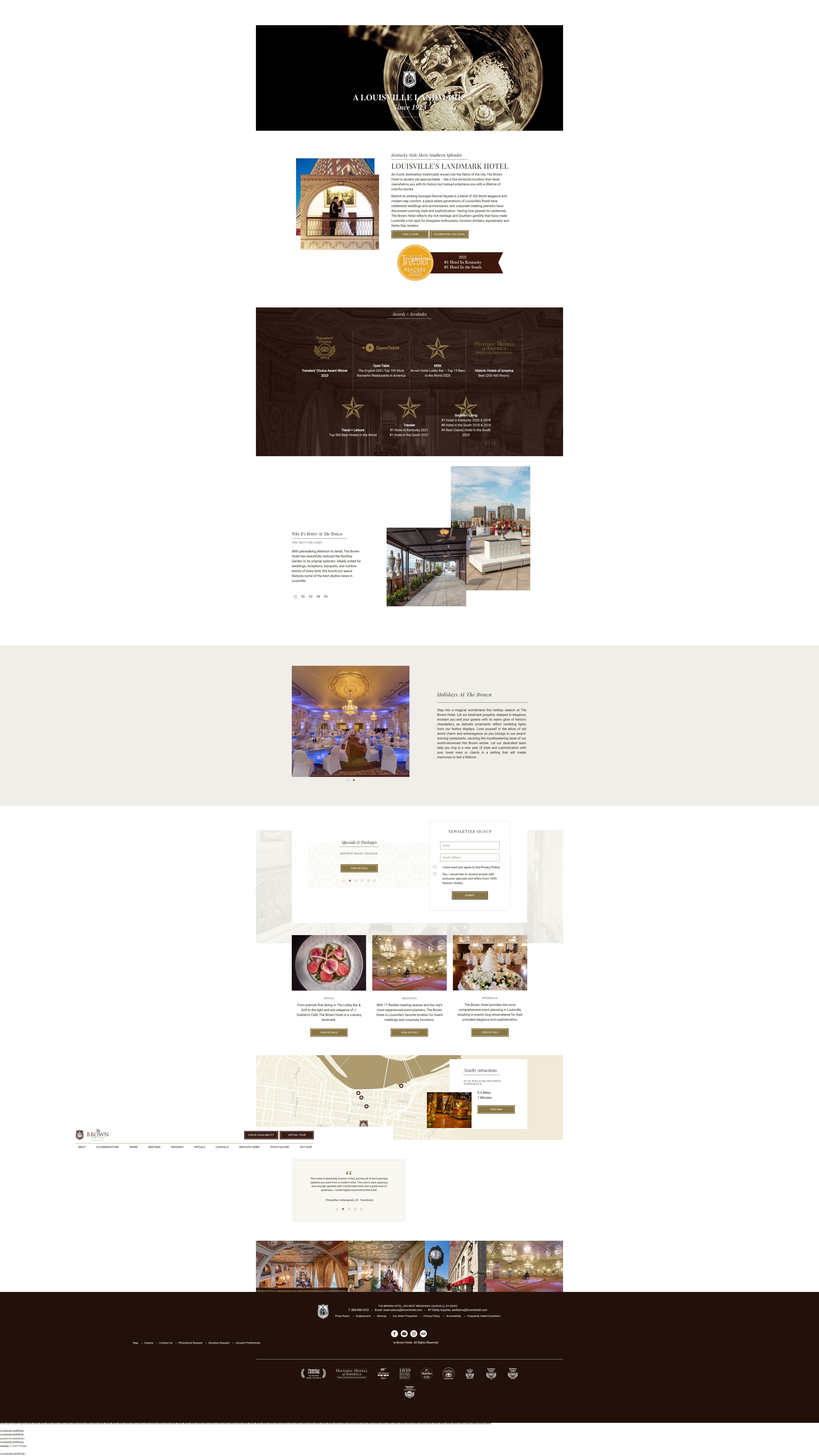 Screenshot of brownhotel.com