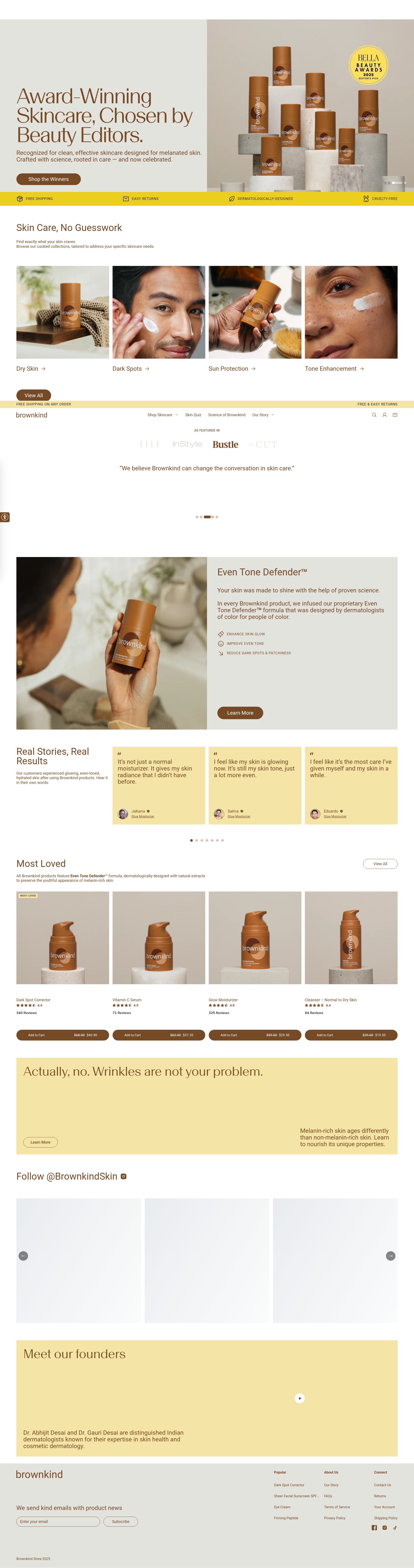 Screenshot of brownkind.com