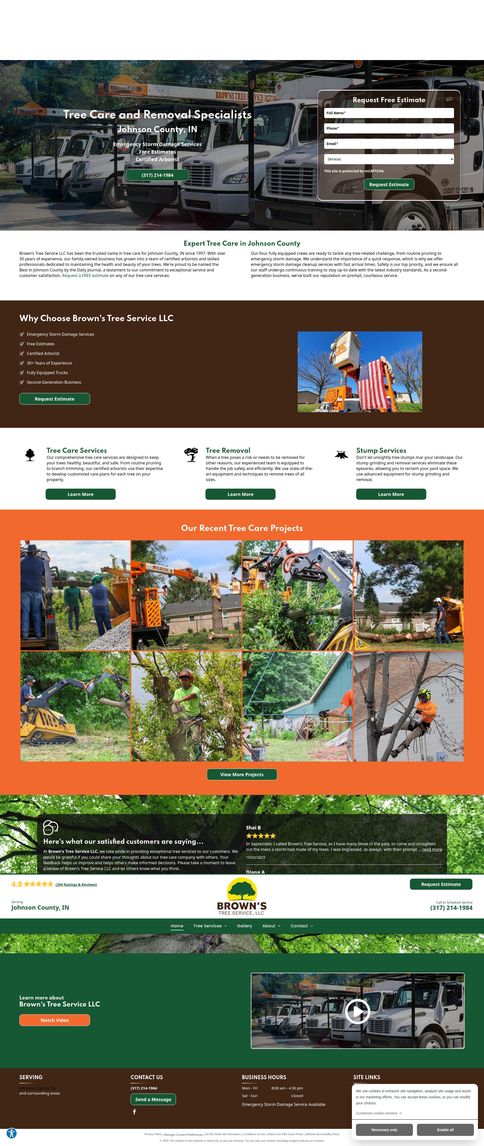 Screenshot of brownstreeservicellc.net